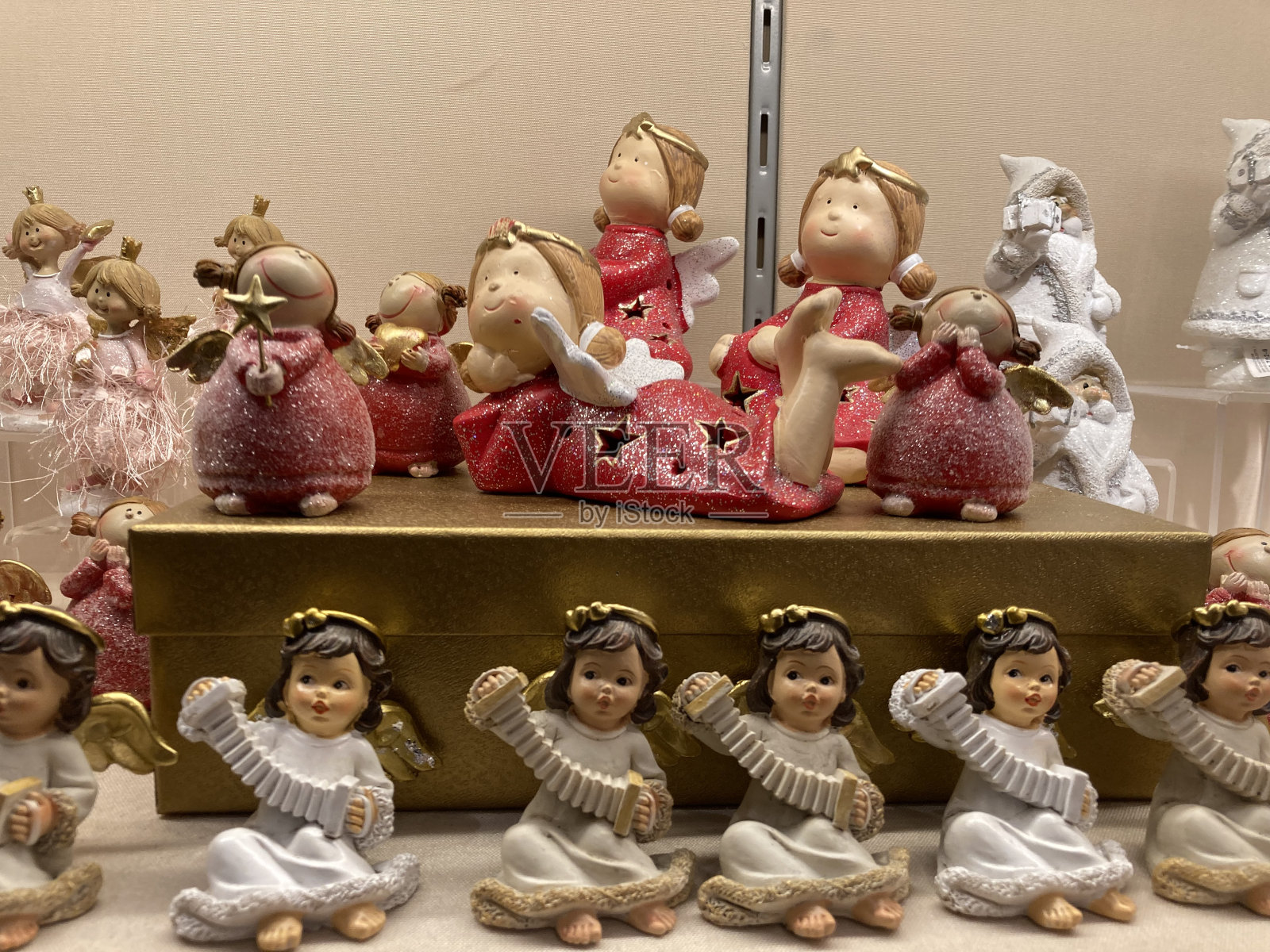 西班牙-巴塞罗那-圣诞装饰照片摄影图片