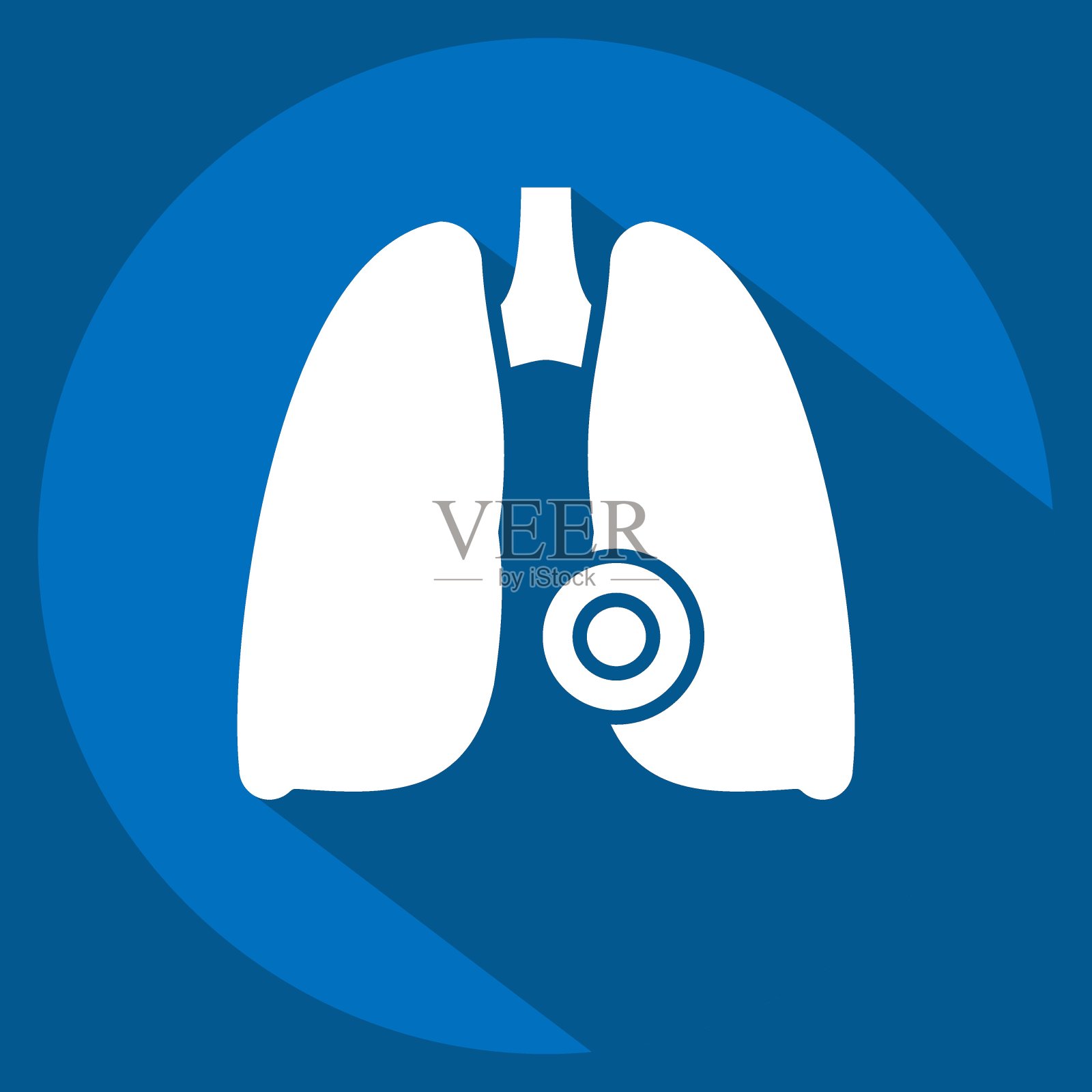 图标肺病。与身体疼痛符号有关。长影式。简单的设计可编辑。简单的说明插画图片素材