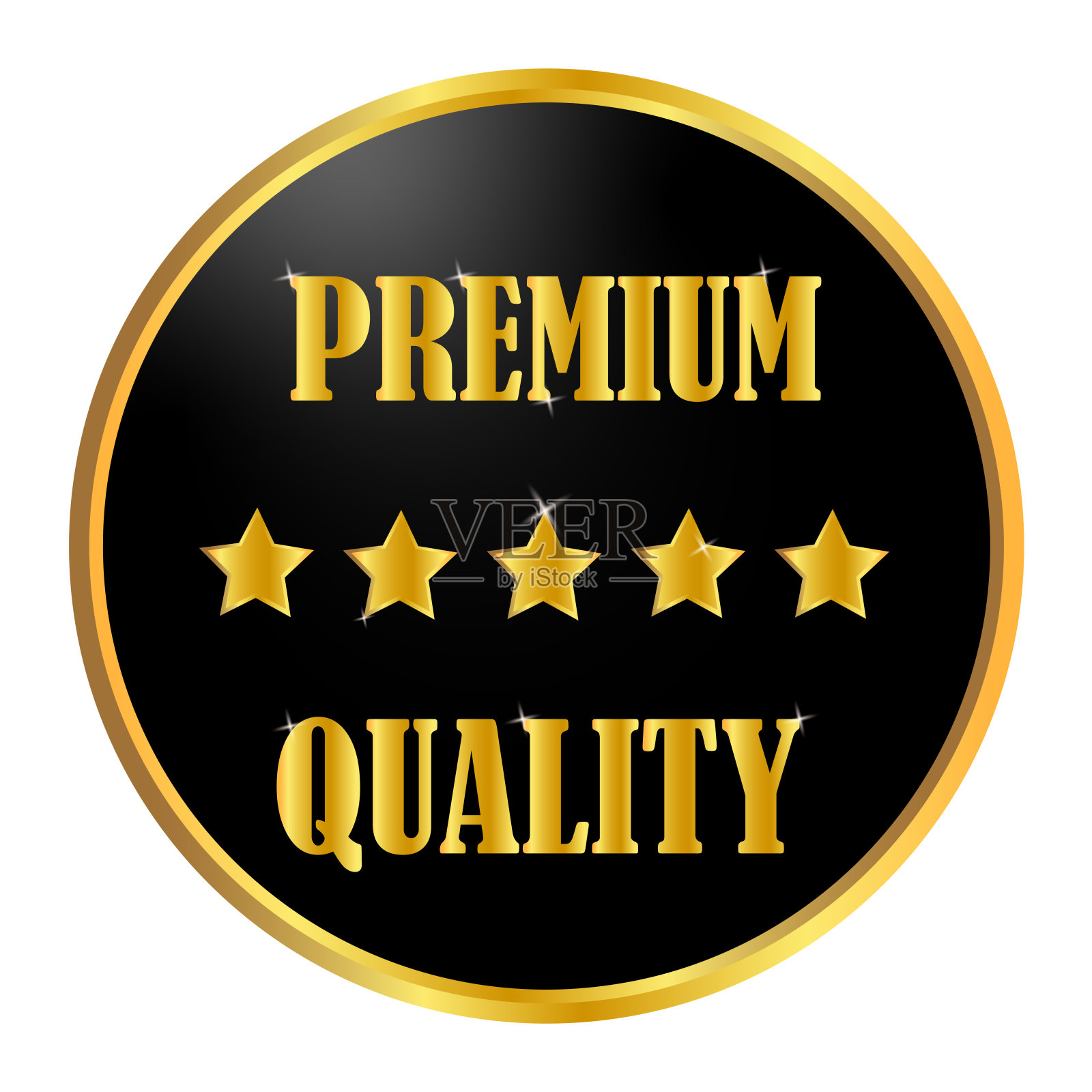 贴纸优质金插画图片素材