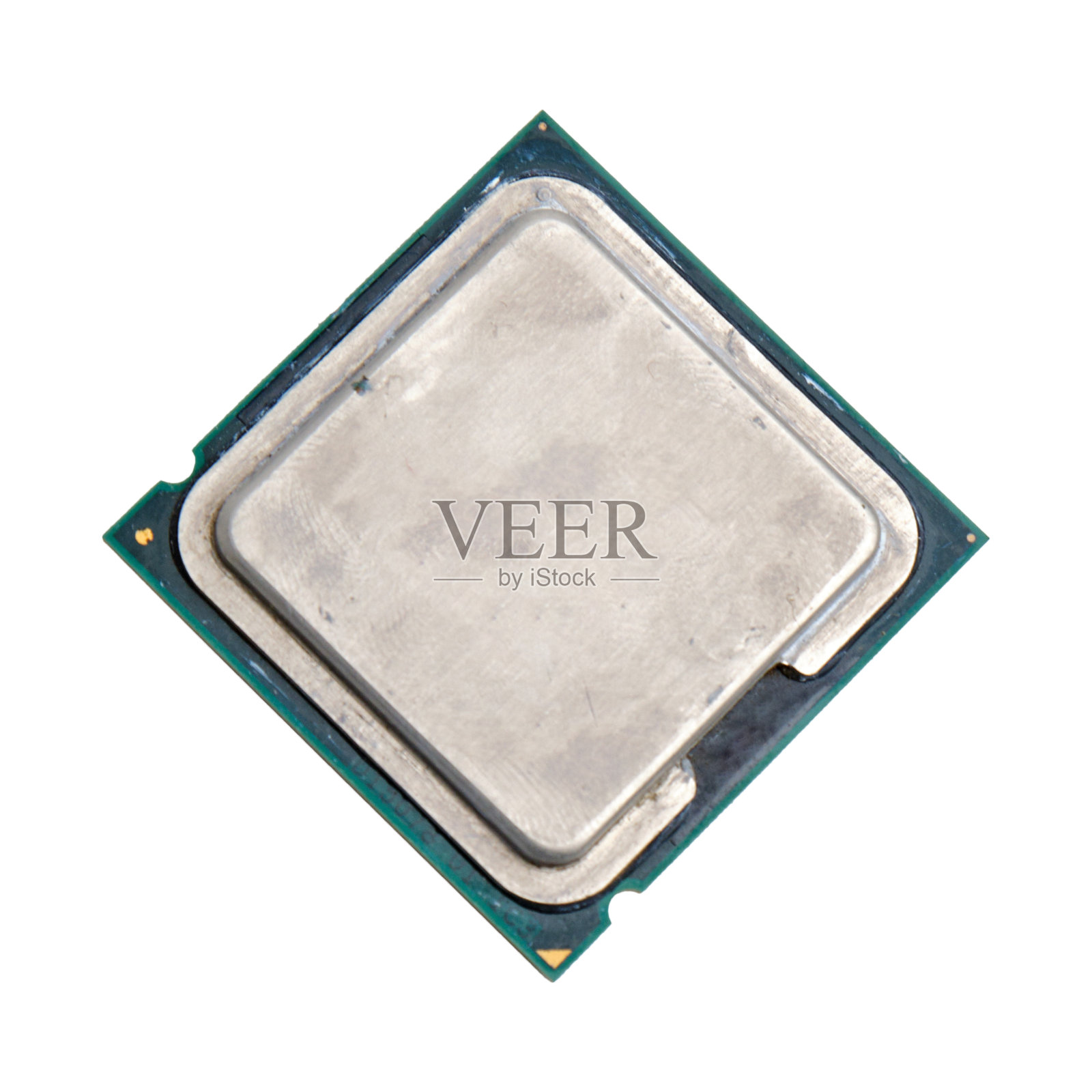 白色背景上的个人电脑处理器照片摄影图片