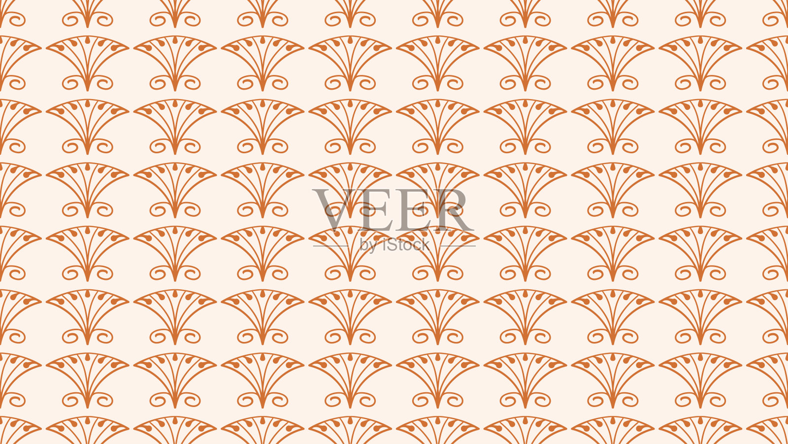 极简的花卉几何无缝图案。用于背景，壁纸，纺织品和时尚。插画图片素材