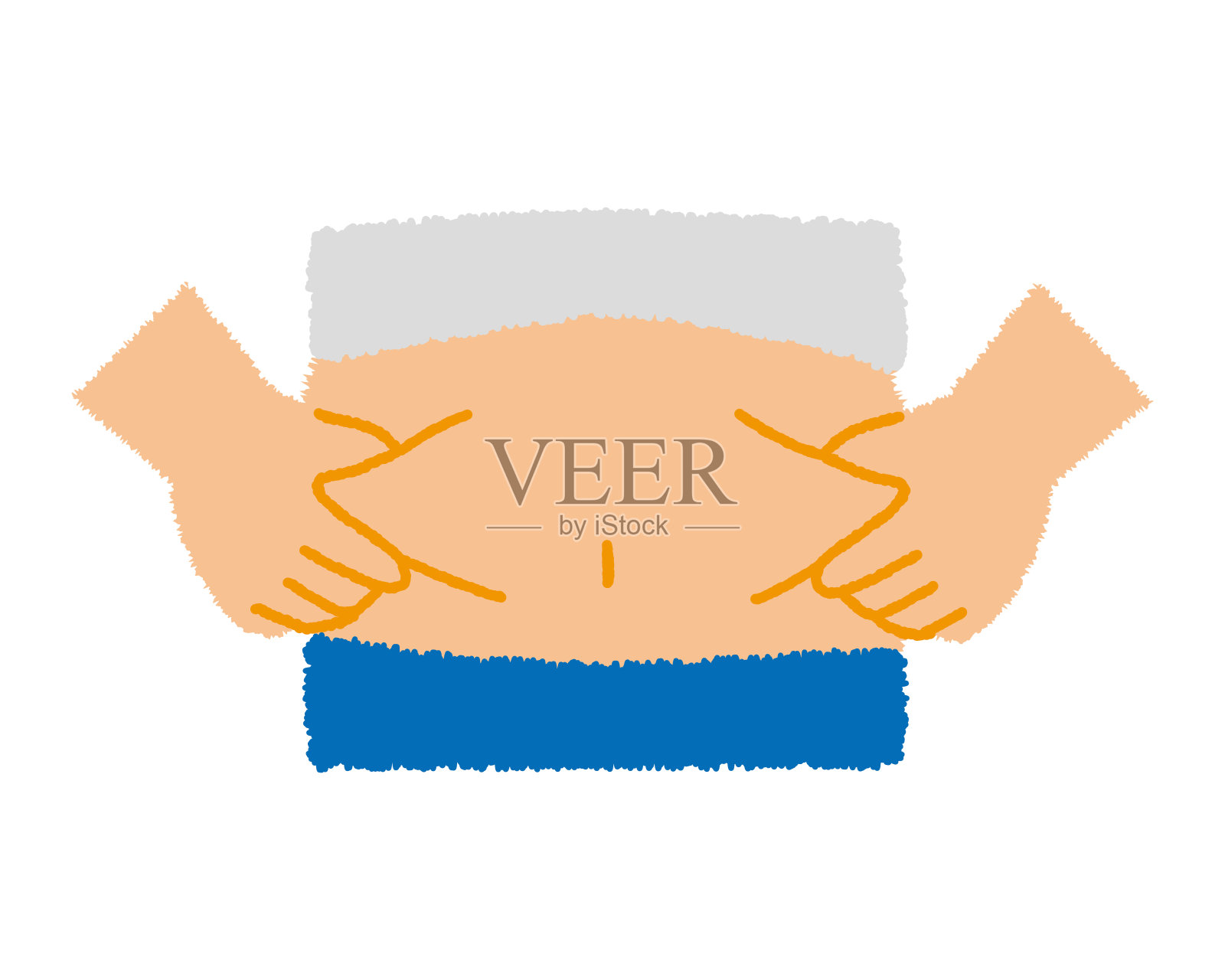 腹部脂肪插画图片素材