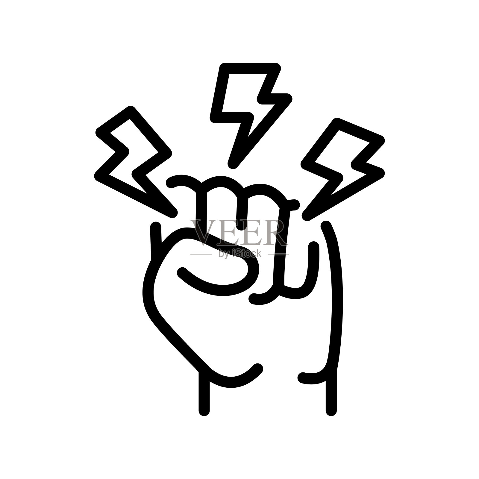 侵略色线图标。网页的象形文字插画图片素材