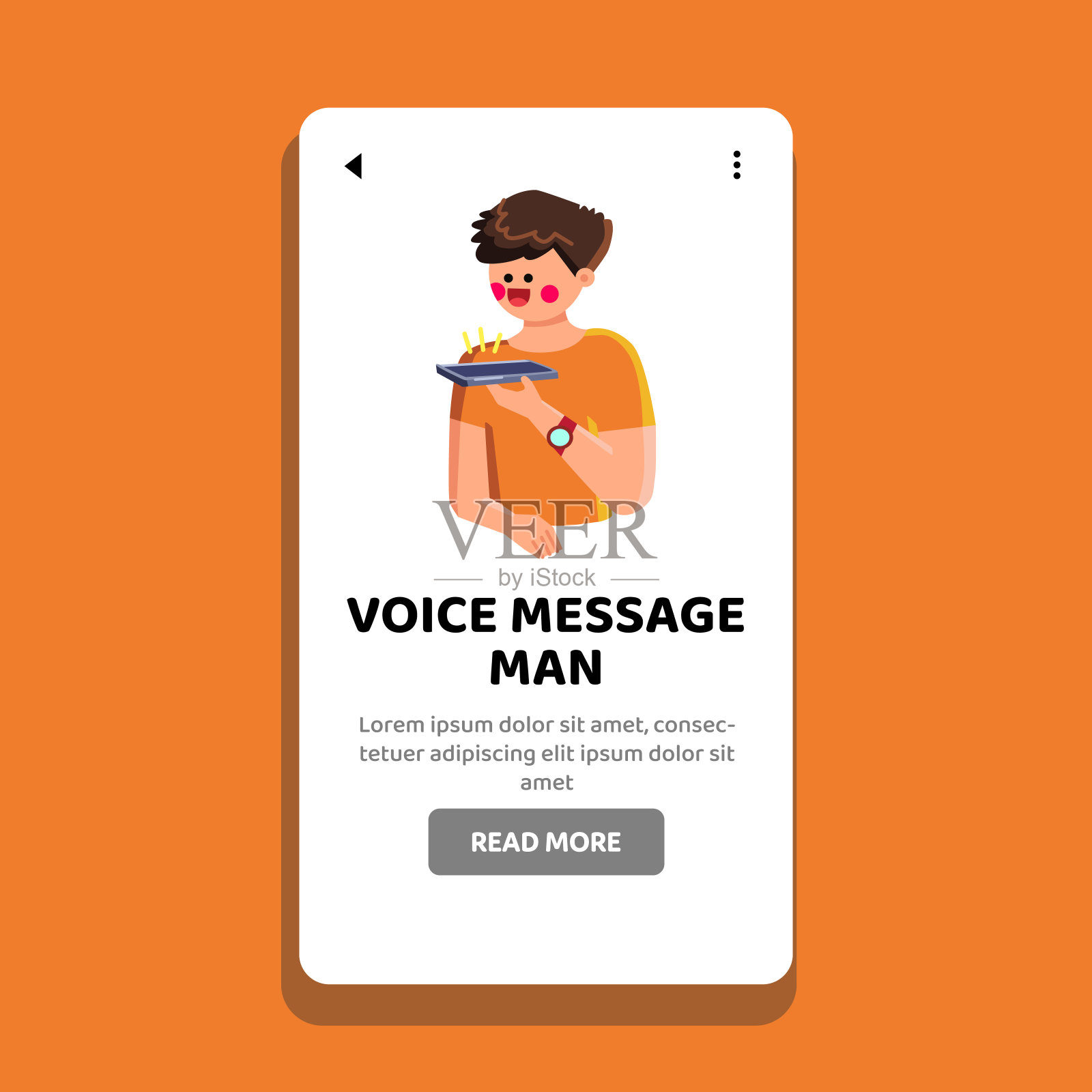 移动语音信息载体插画图片素材