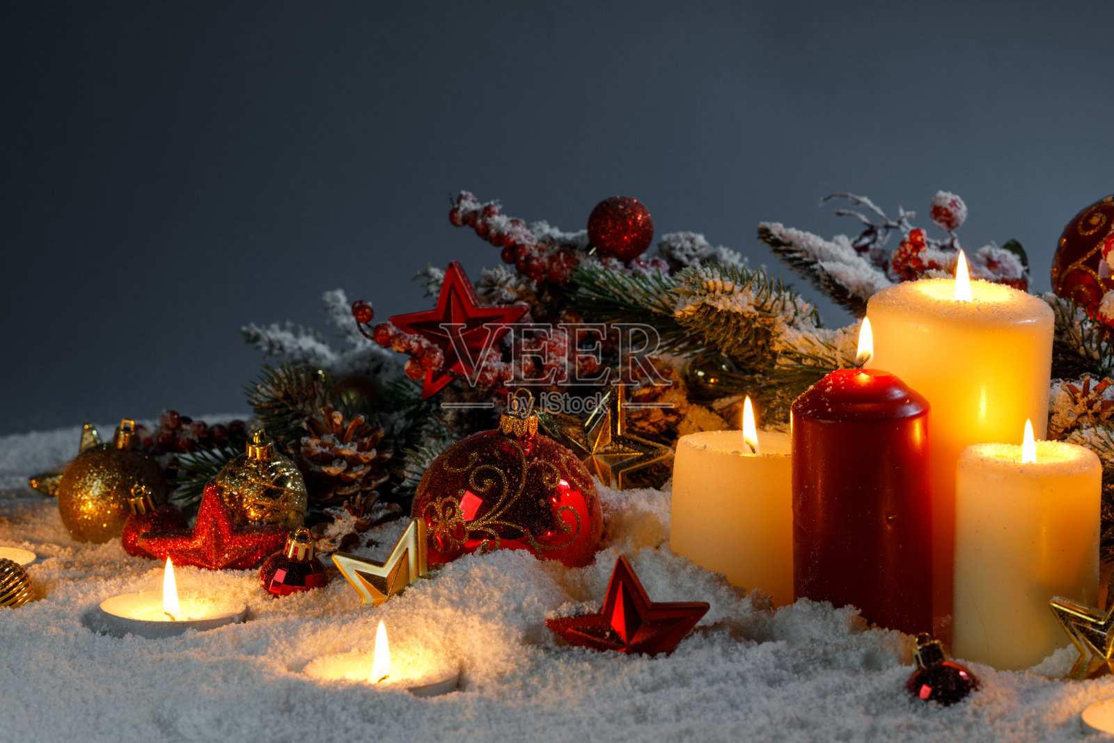 圣诞雪景作文照片摄影图片