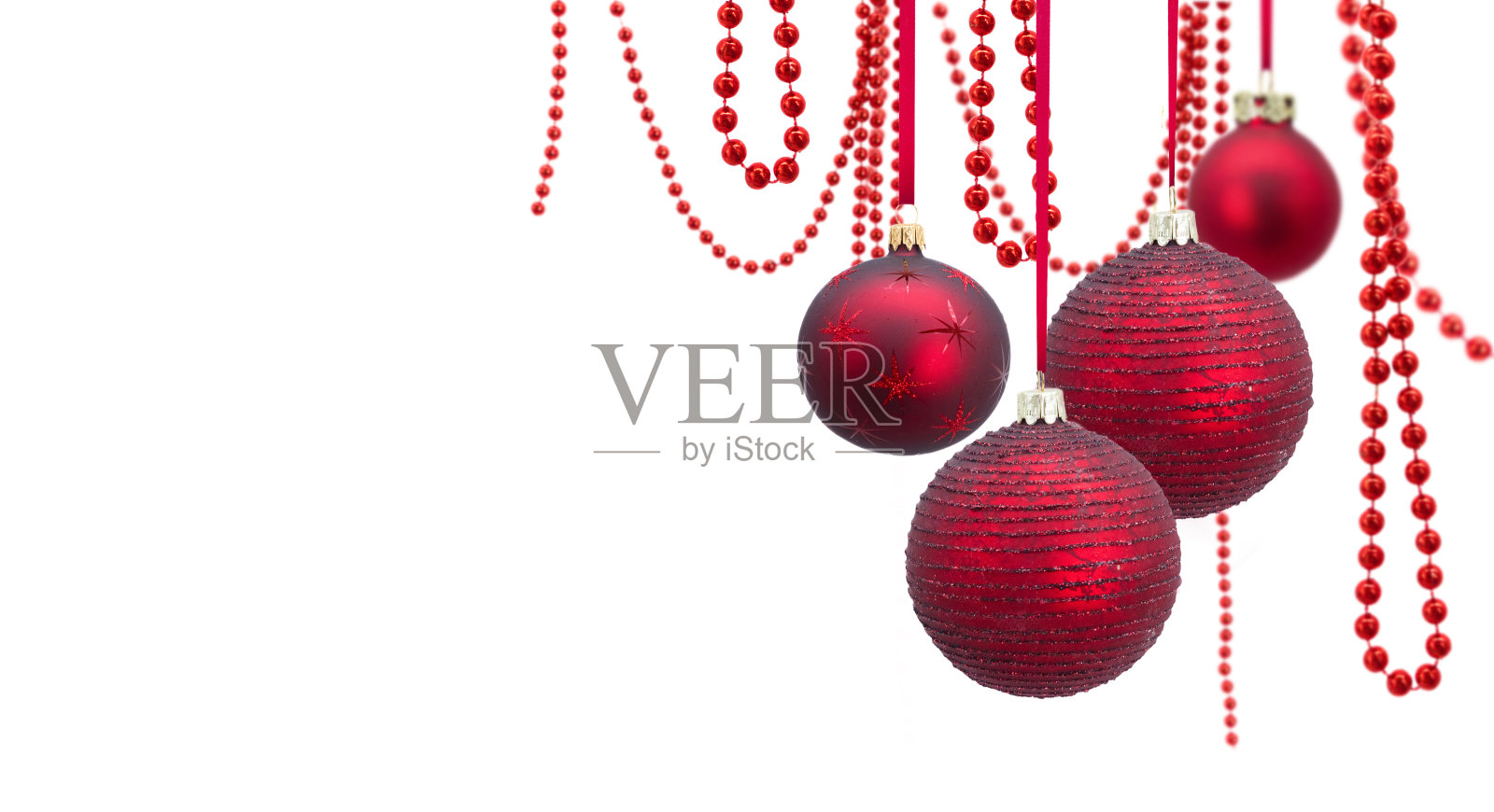 红色圣诞球照片摄影图片