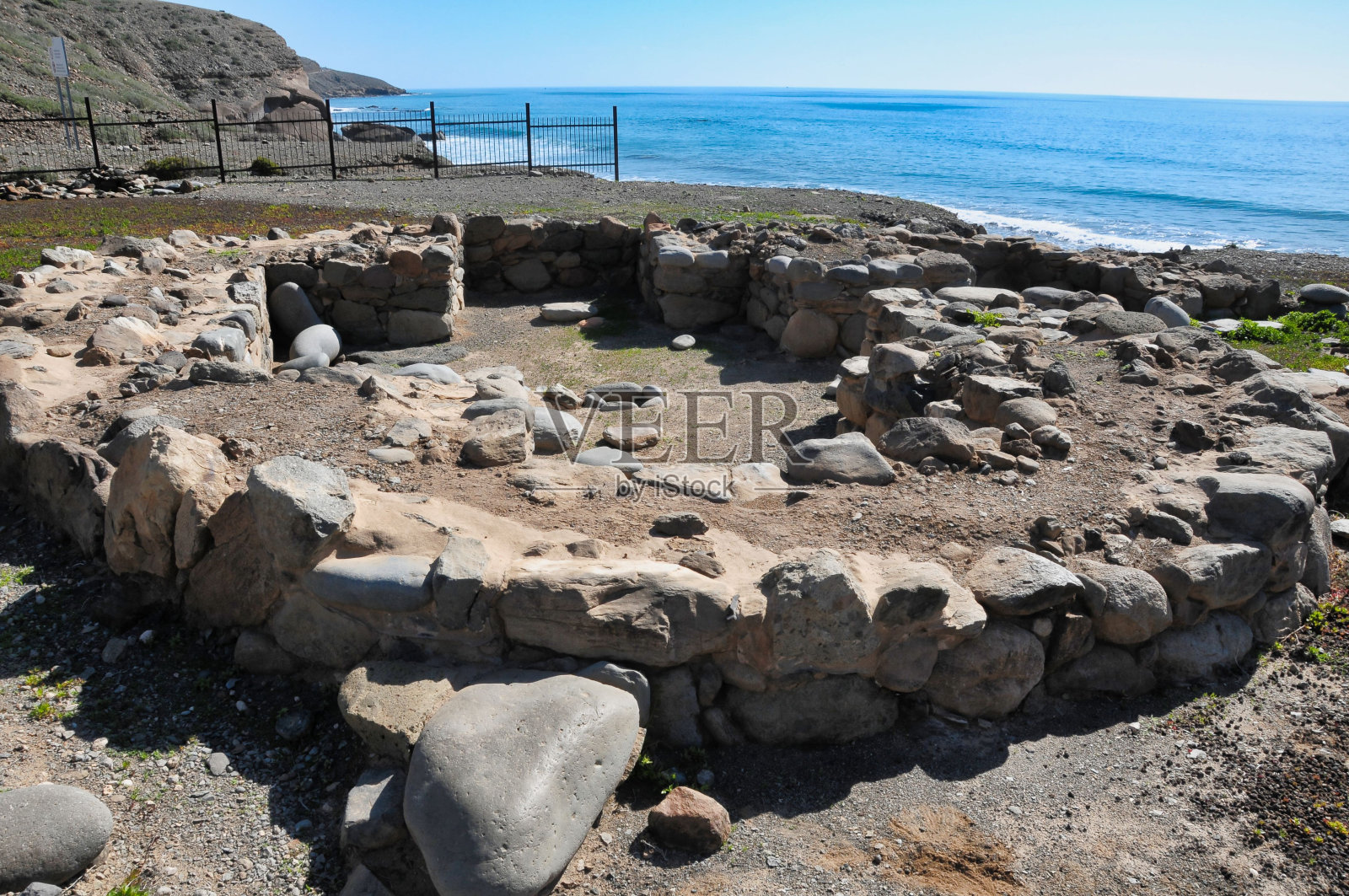 大加那利岛的古官岩遗址照片摄影图片