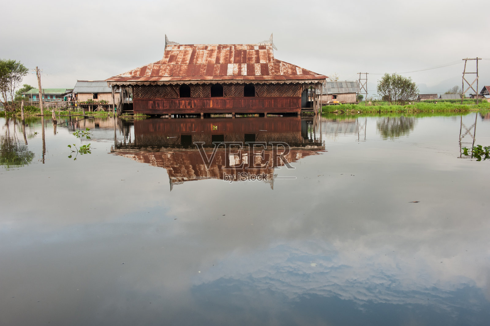 缅甸掸邦茵莱湖景观照片摄影图片