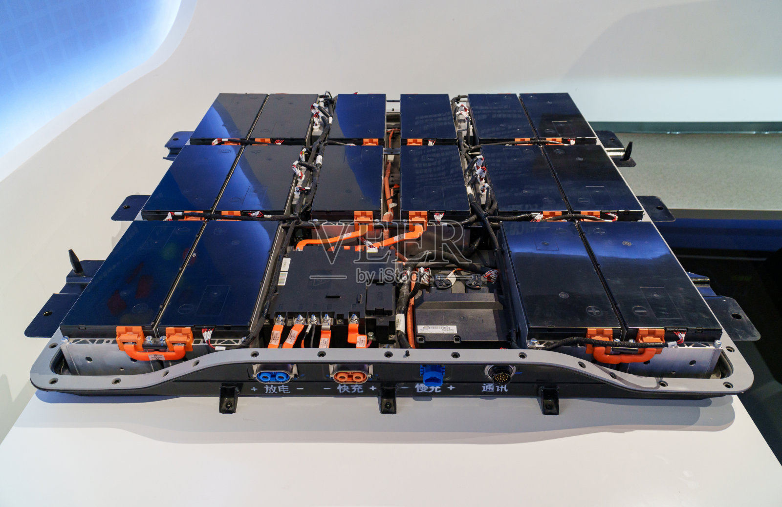 电动汽车电池组照片摄影图片