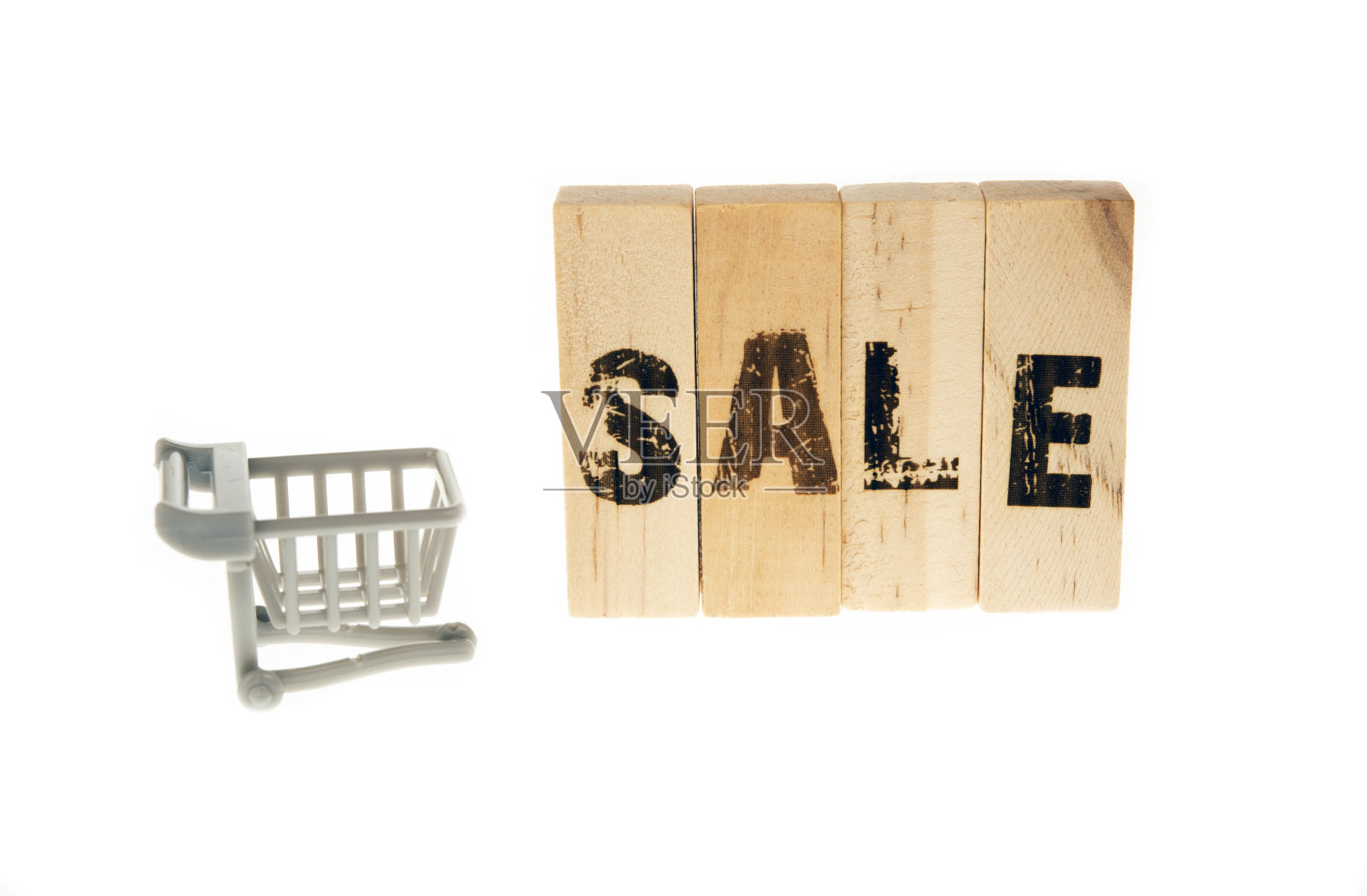 购物车孤立的白色背景和销售照片摄影图片