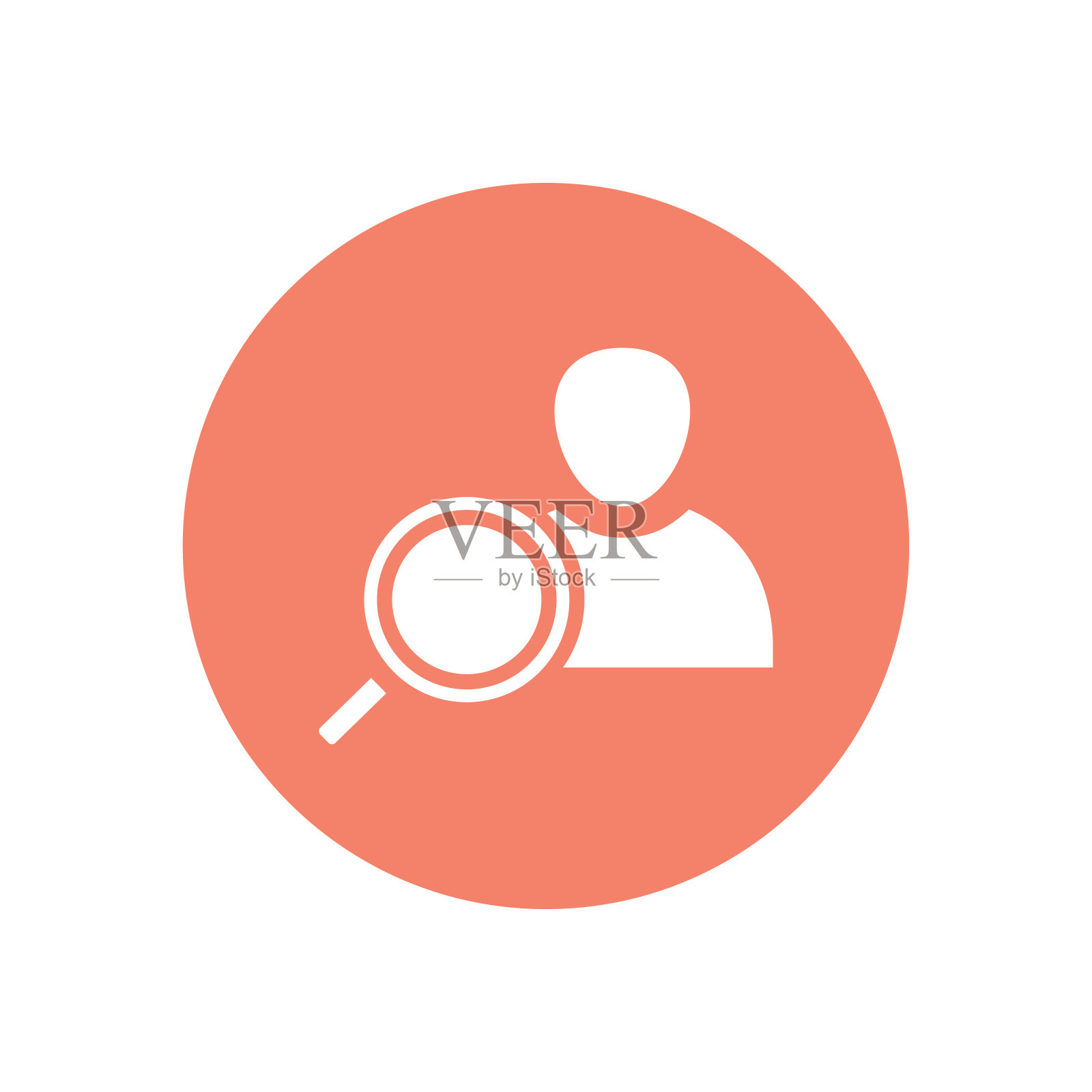 配置文件查找器隔离矢量图标，可以很容易地修改或编辑插画图片素材