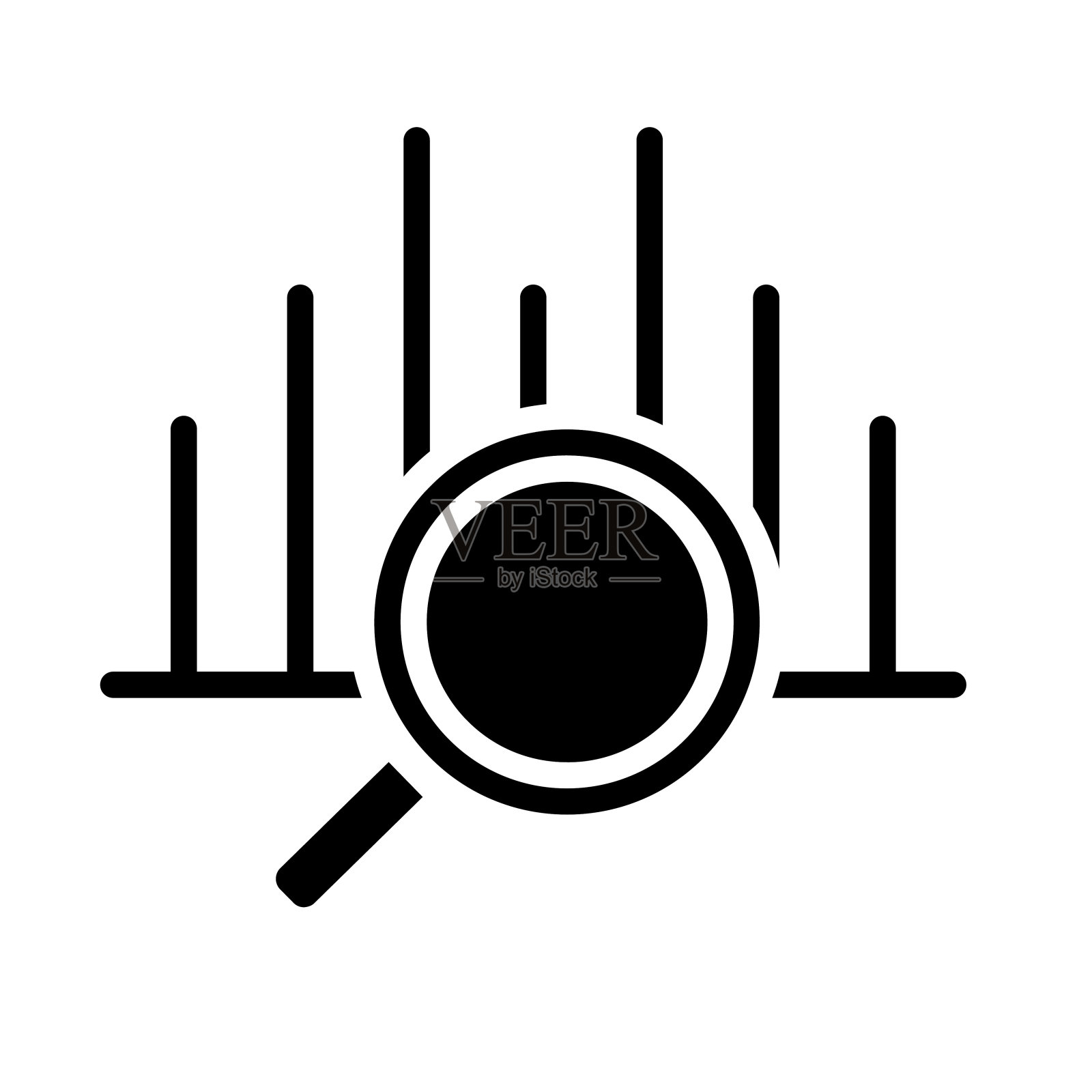 业务评估隔离矢量图标，可以很容易地修改或编辑插画图片素材