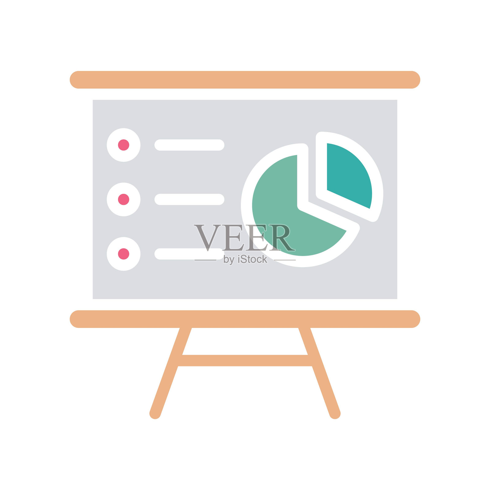 业务演示隔离矢量图标，可以很容易地修改或编辑插画图片素材