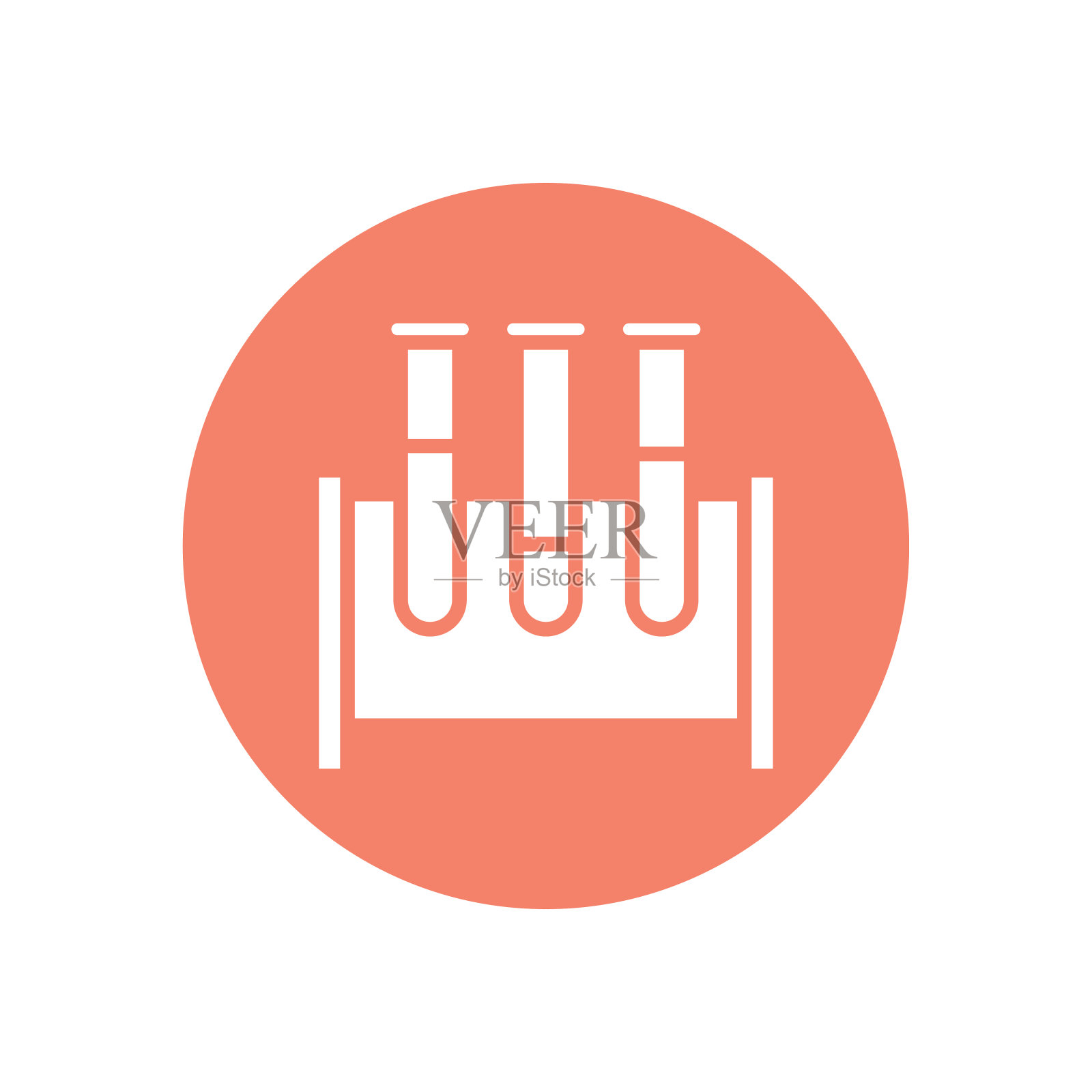 化学仪器隔离矢量图标，可以很容易地修改或编辑插画图片素材