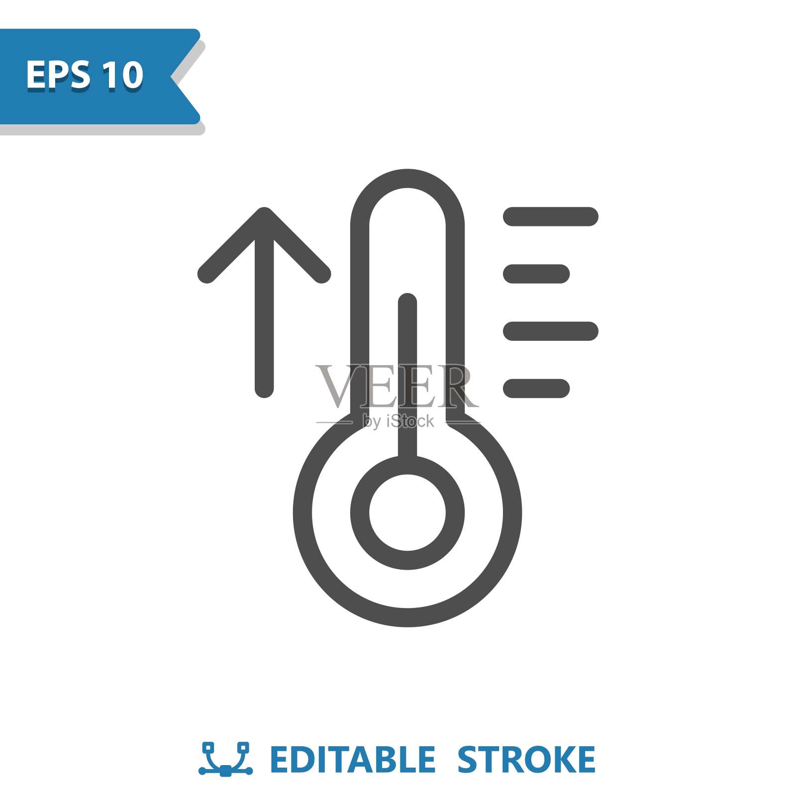 温度计图标。温度，天气，热，冷插画图片素材