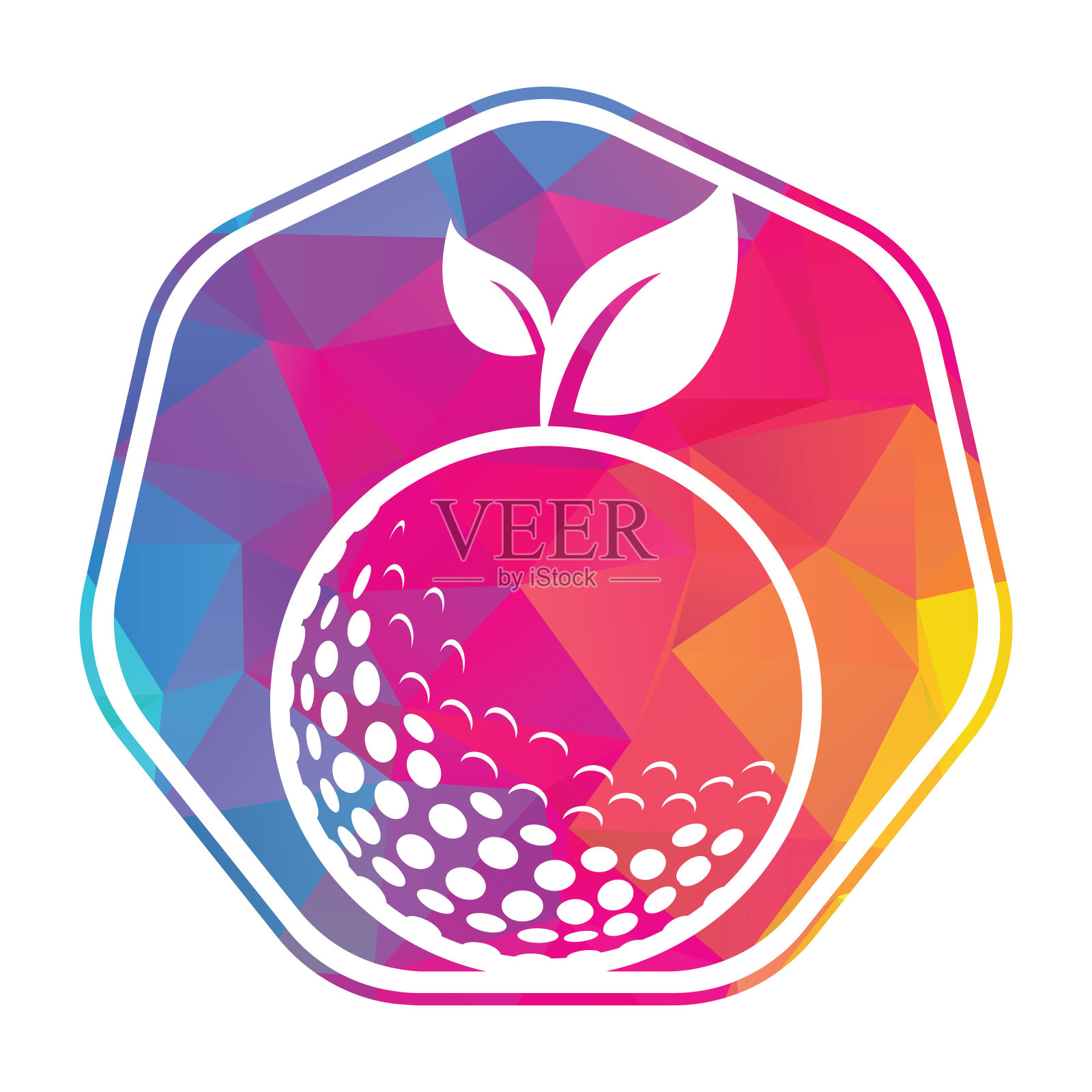 高尔夫树叶标志模板。插画图片素材