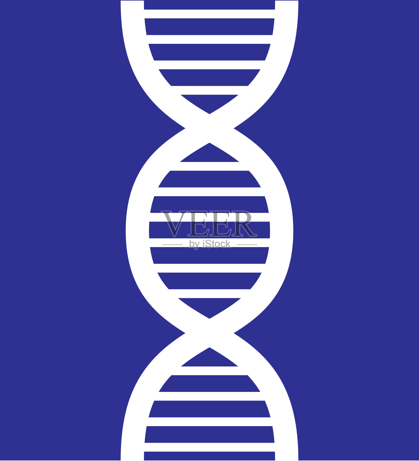 蓝白DNA图标插画图片素材