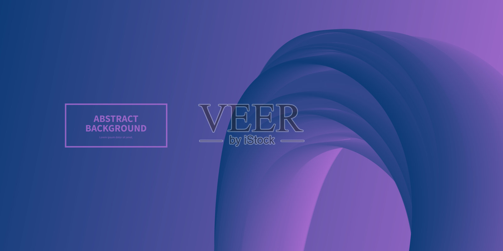 紫色渐变背景的流体抽象设计插画图片素材