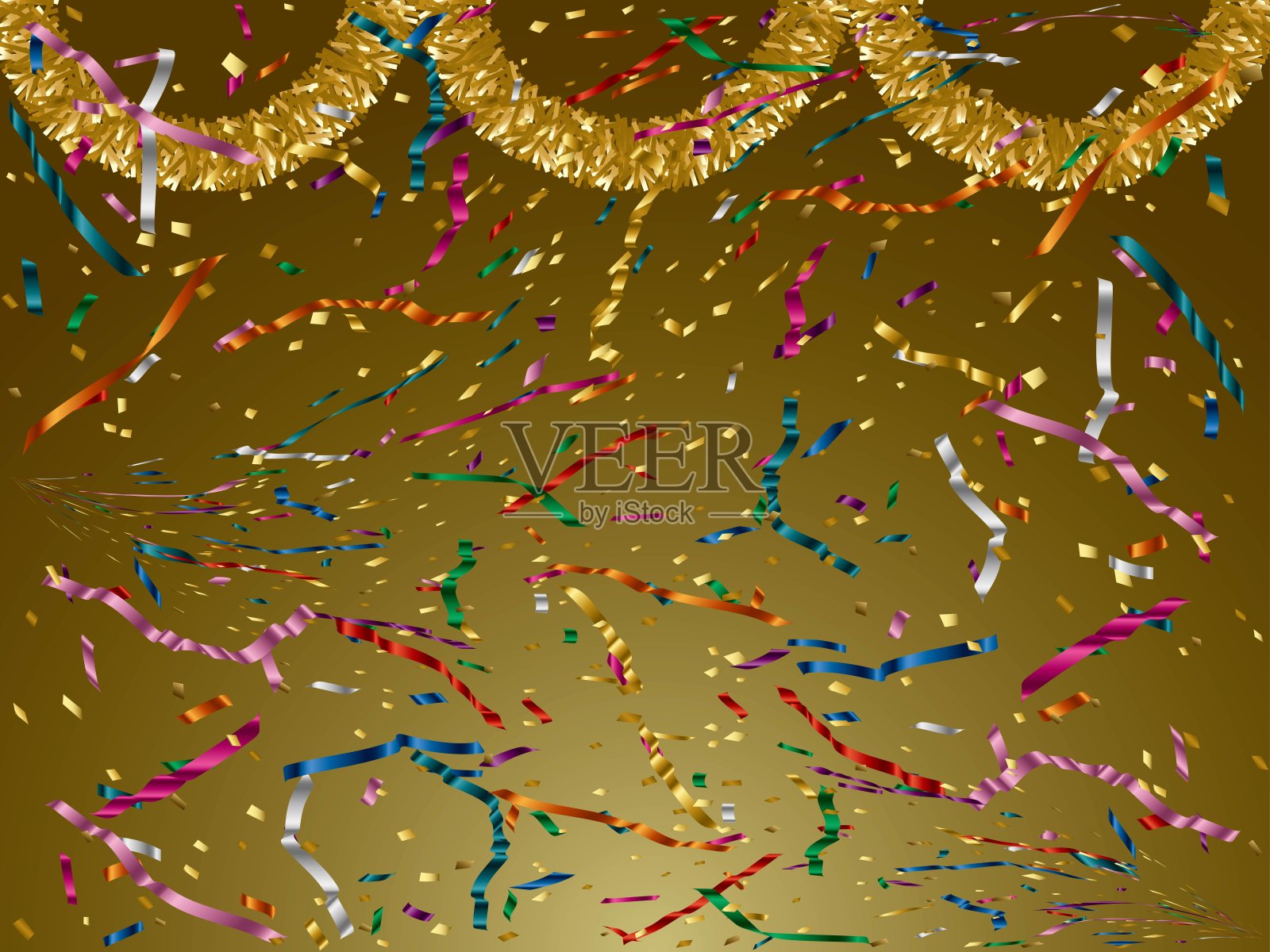 B4-6五彩纸屑，商场插画图片素材