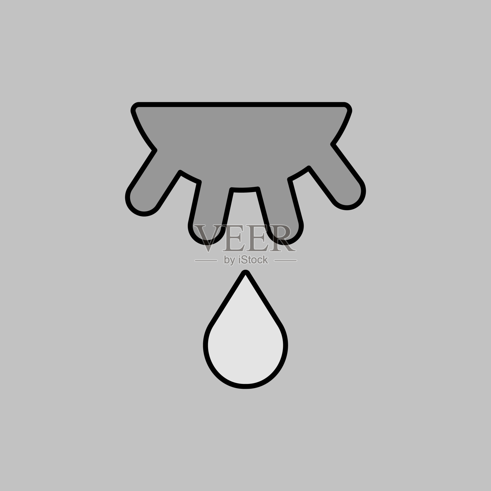 奶牛乳房和牛奶矢量图标下降插画图片素材