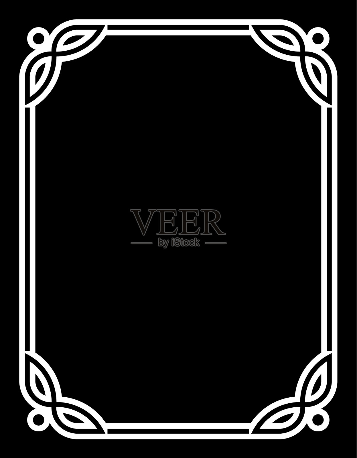 框架向量。黑板与薄白色复古边框框。垂直黑色背景。书的封面，海报，广告牌，横幅，邀请，证书，名片，或菜单页。复古的风格插画图片素材