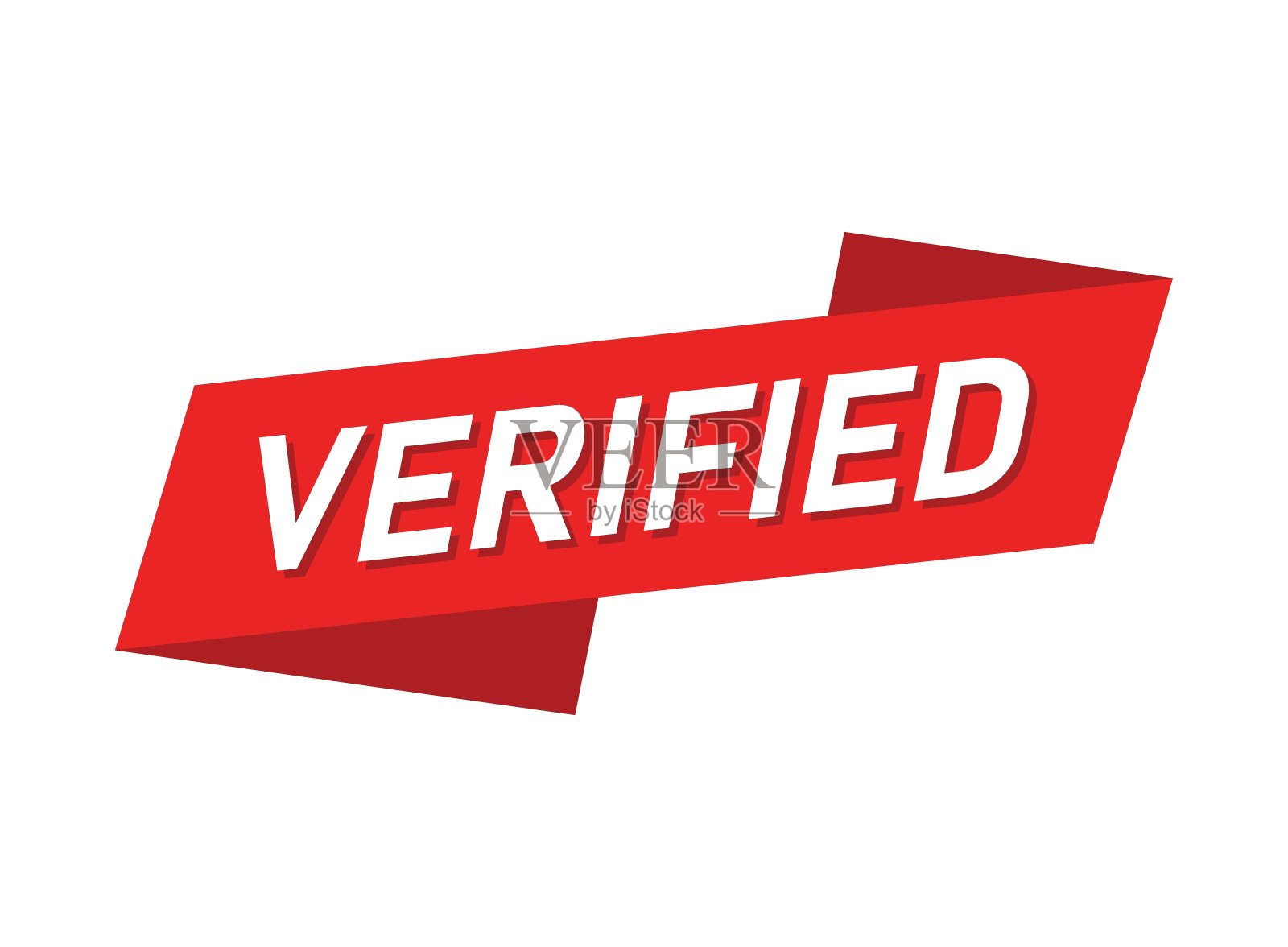 验证横幅图标在平面风格。验证标签矢量插图在孤立的背景。接受标牌经营理念。插画图片素材