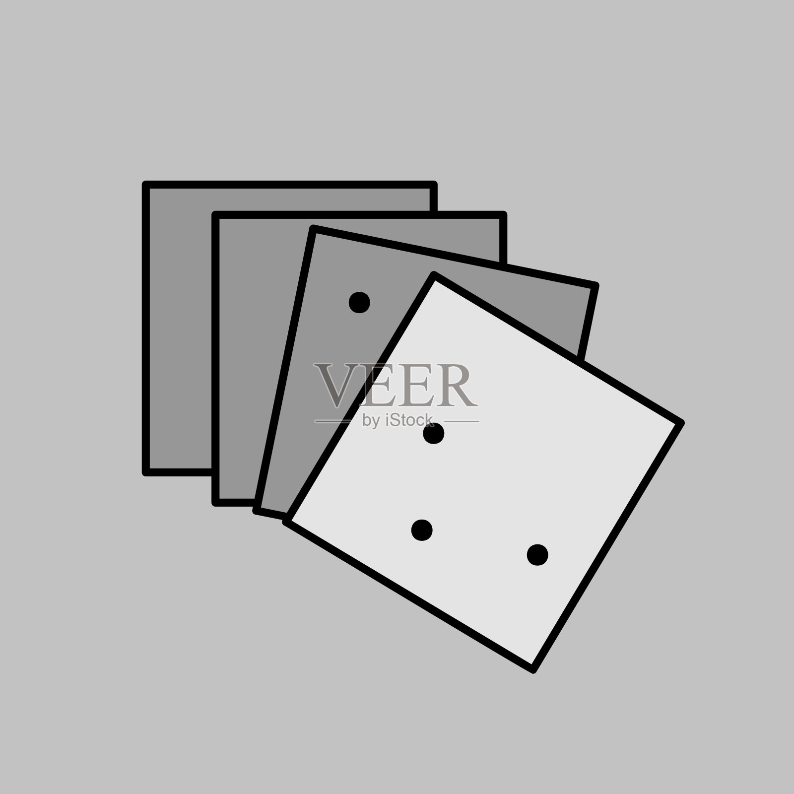 奶酪片汉堡矢量灰度图标插画图片素材