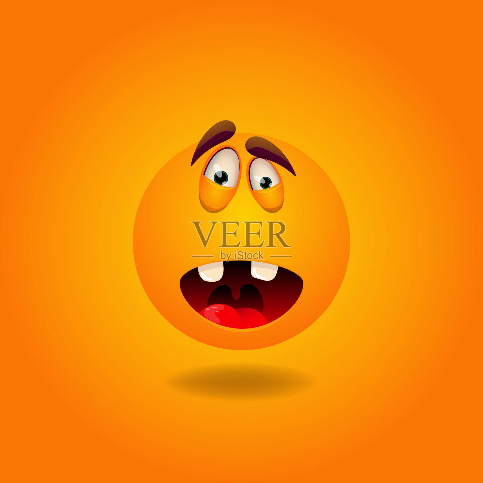 惊讶，困惑，害怕，奇怪，困惑微笑或表情符号。的情绪。广告，海报，服装印刷品，横幅，封面，儿童产品，网站，社交网络的设计元素插画图片素材