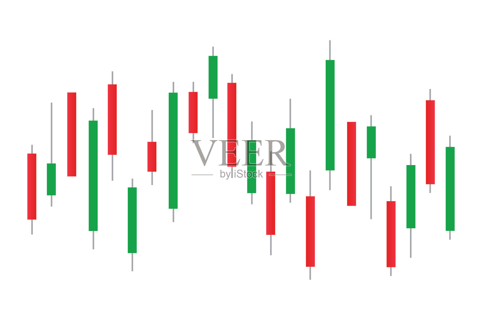 股票市场条形图，烛台图，金融贸易数据，矢量插图。插画图片素材