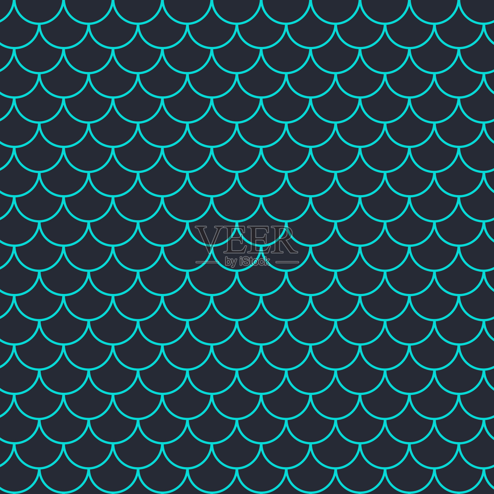 人鱼尾无缝花纹插画图片素材