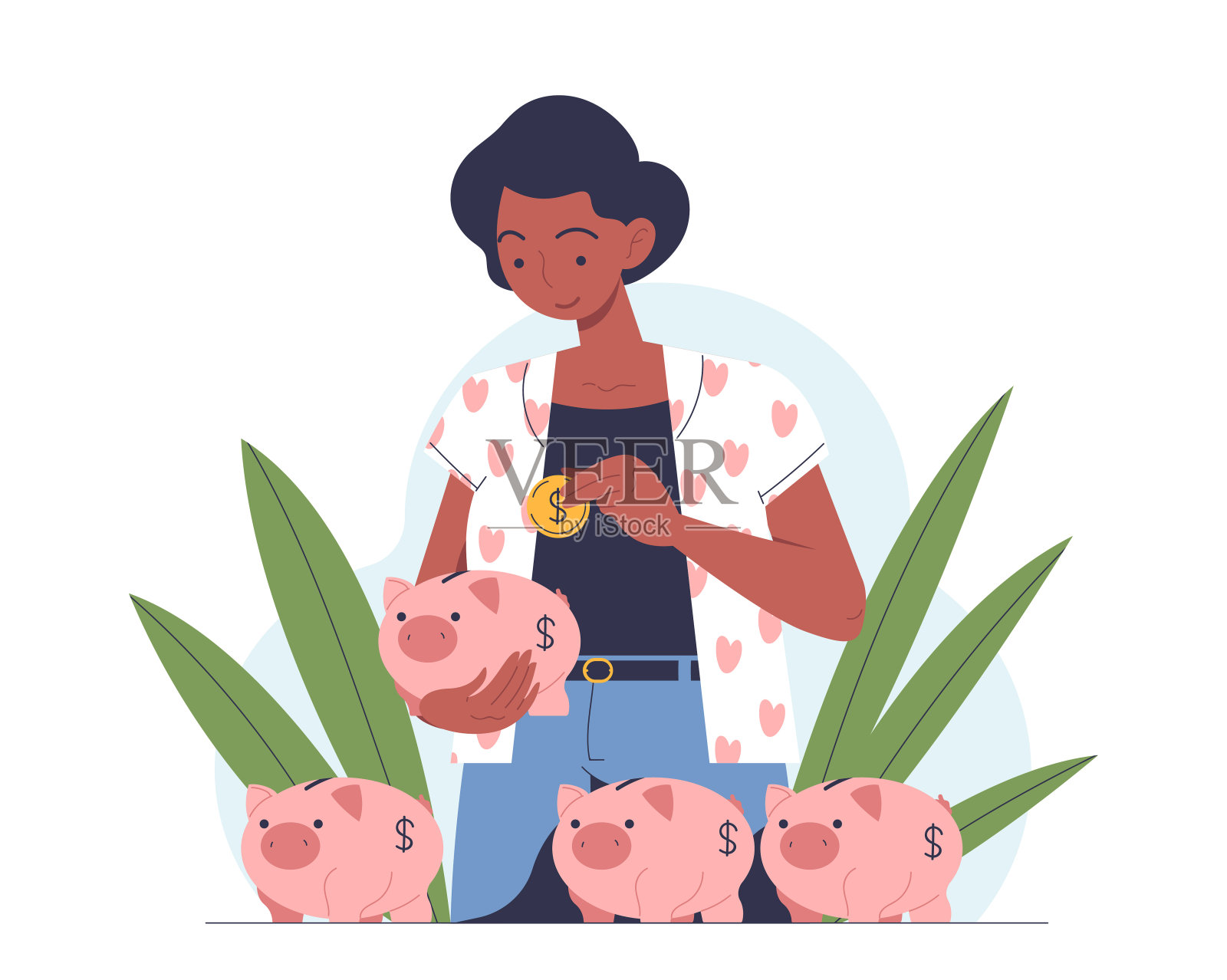 金融素养矢量概念插画图片素材