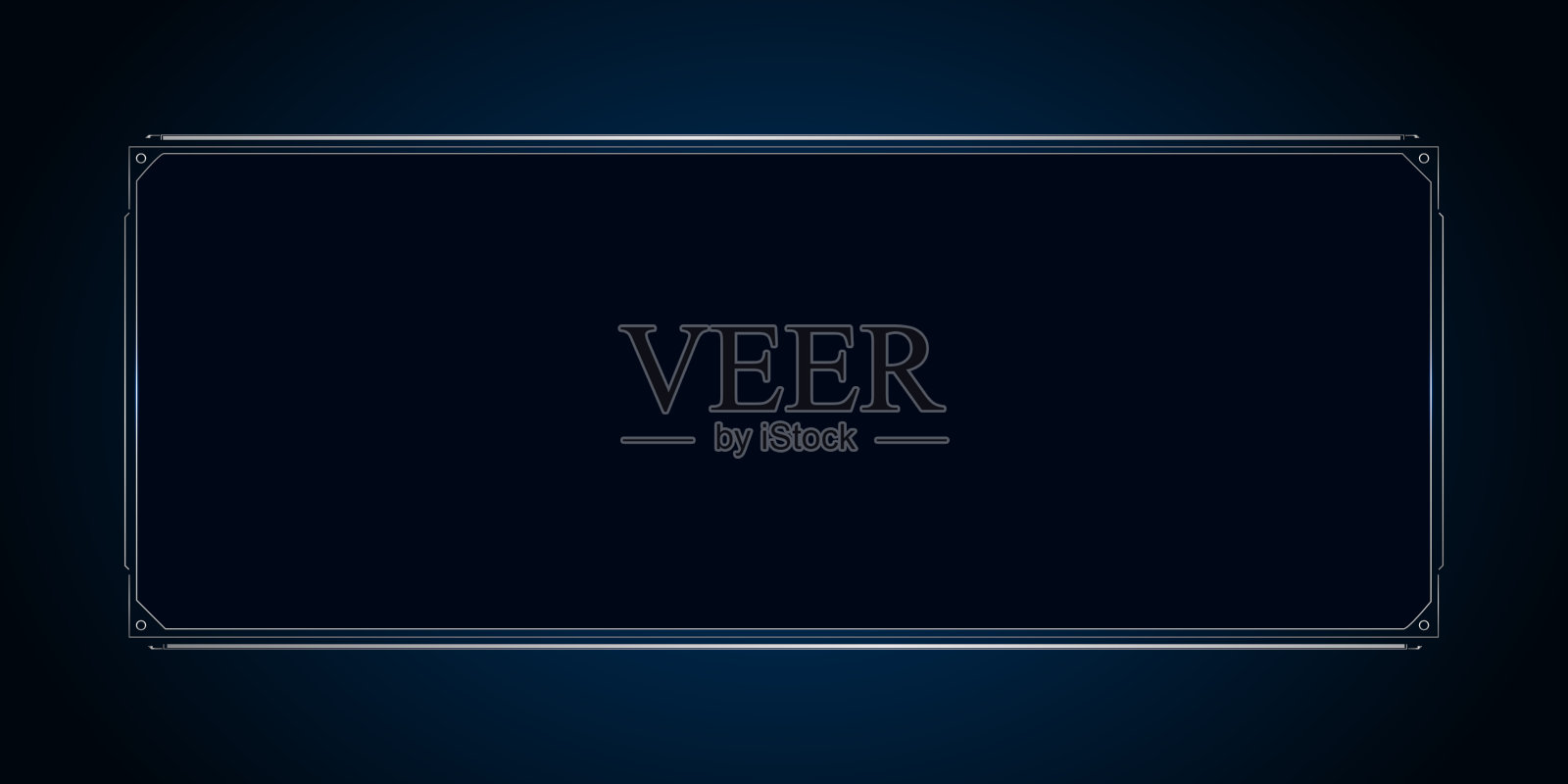 科幻未来主义用户界面，HUD模板框架设计，科技抽象背景插画图片素材