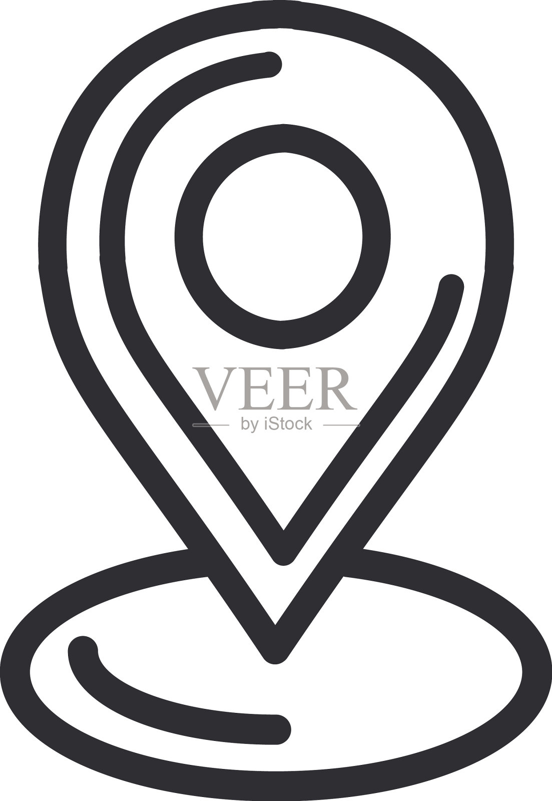 引脚图标位置线性样式插画图片素材