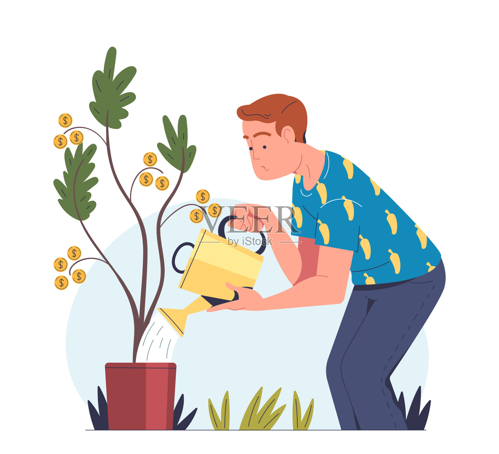 金融素养矢量概念插画图片素材