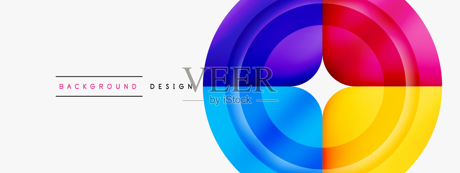 圆形抽象背景壁纸横幅插画图片素材