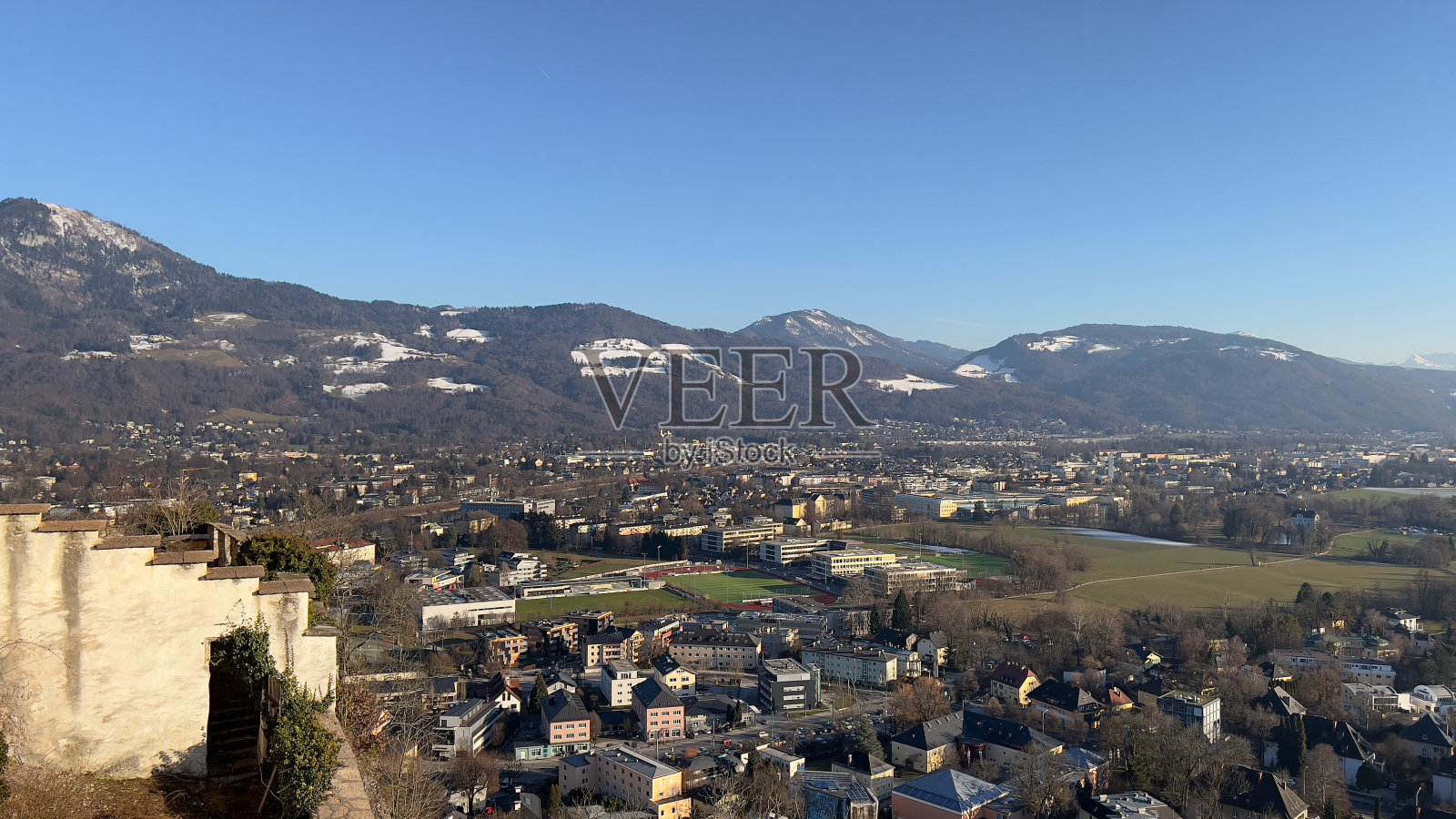 萨尔茨堡的景色。照片摄影图片