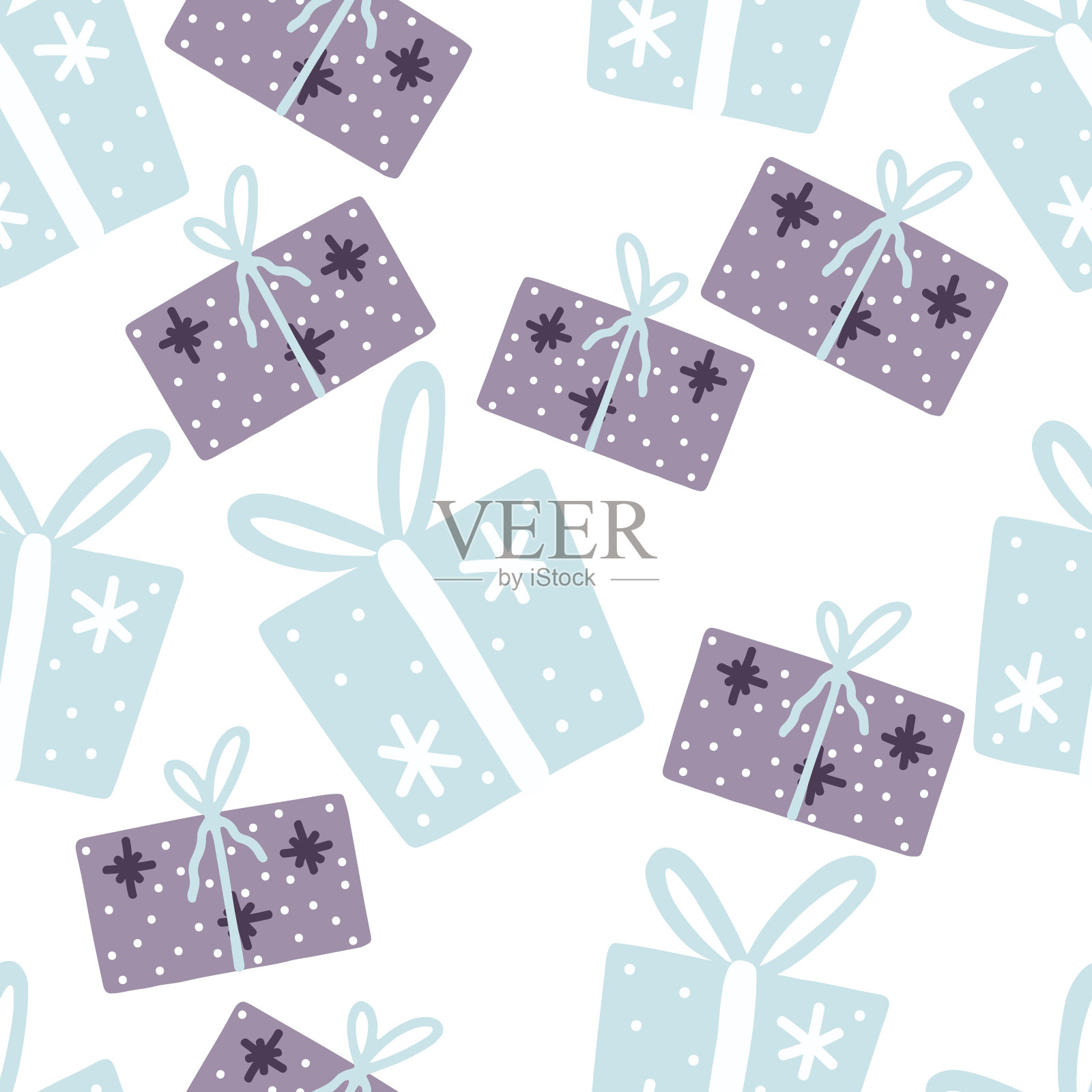 圣诞无缝图案。新年背景矢量插图包装纸，织物，衣服，纺织品插画图片素材