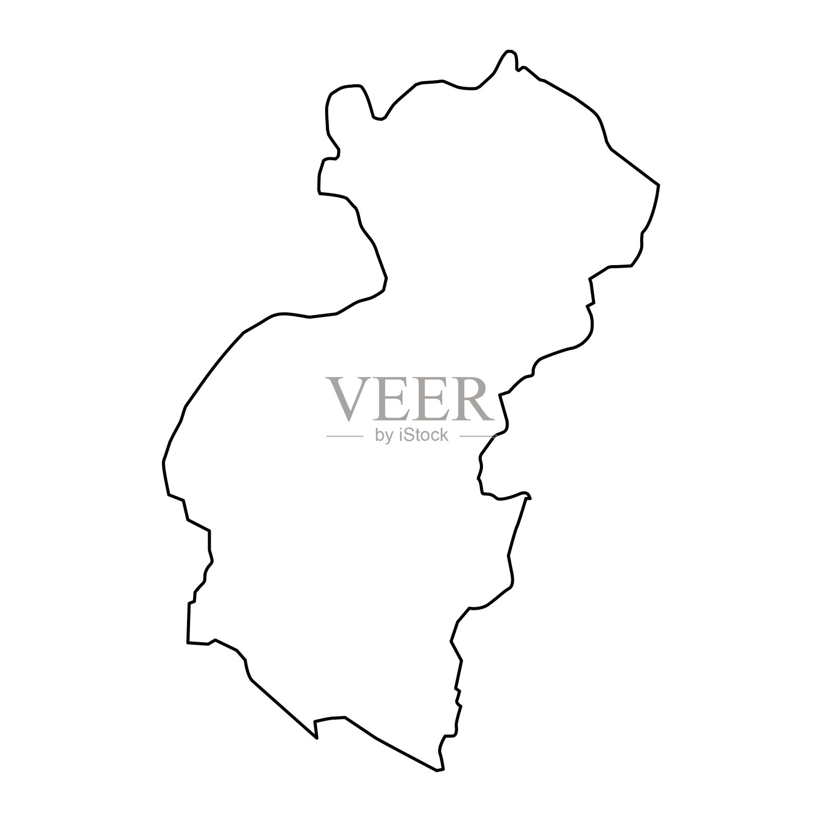 圣安娜省地图，萨尔瓦多行政区划。插画图片素材