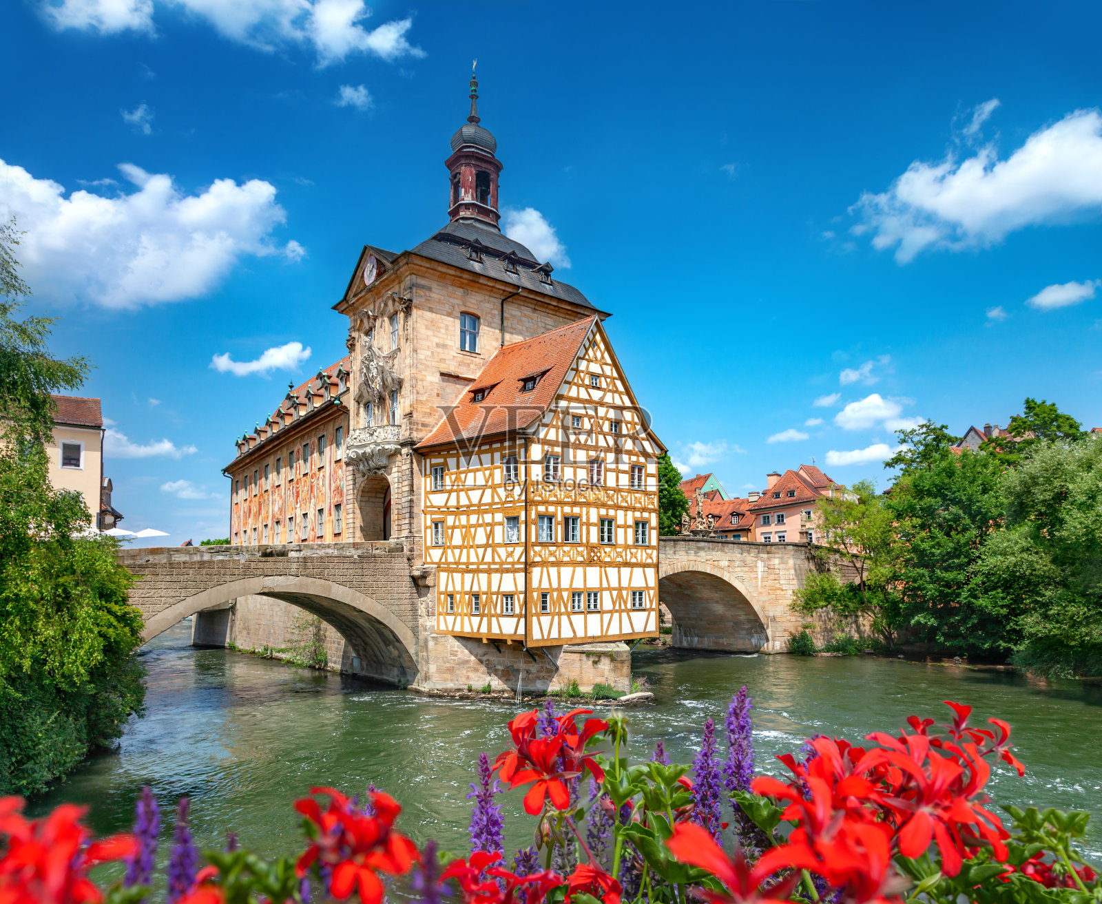 班贝格的旧市政厅照片摄影图片