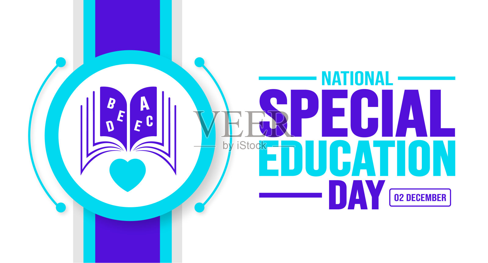 12月是特殊教育日背景模板。节日的概念。背景，横幅，标牌，卡片和海报设计模板，文字铭文和标准颜色。矢量插图。插画图片素材