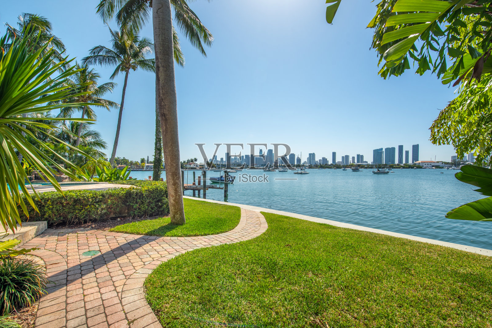 照片摄于佛罗里达州迈阿密海滩的私人住宅照片摄影图片