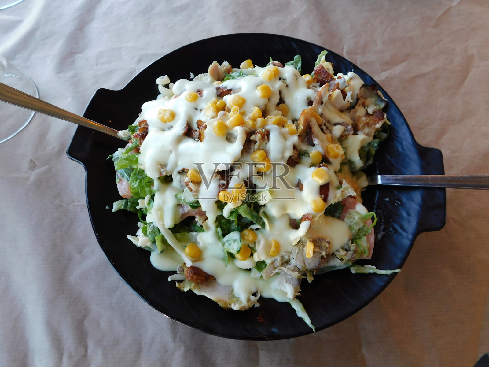 鸡肉沙拉照片摄影图片