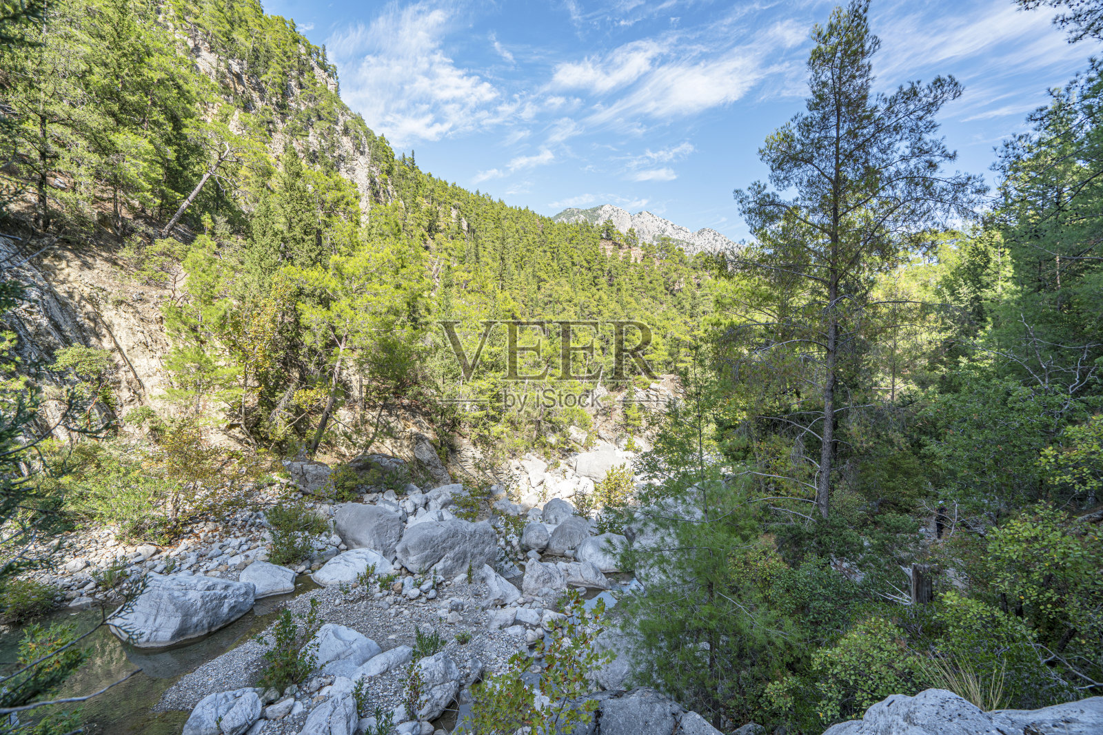 Göynük峡谷是安塔利亚徒步旅行和峡谷探险的热门目的地。照片摄影图片