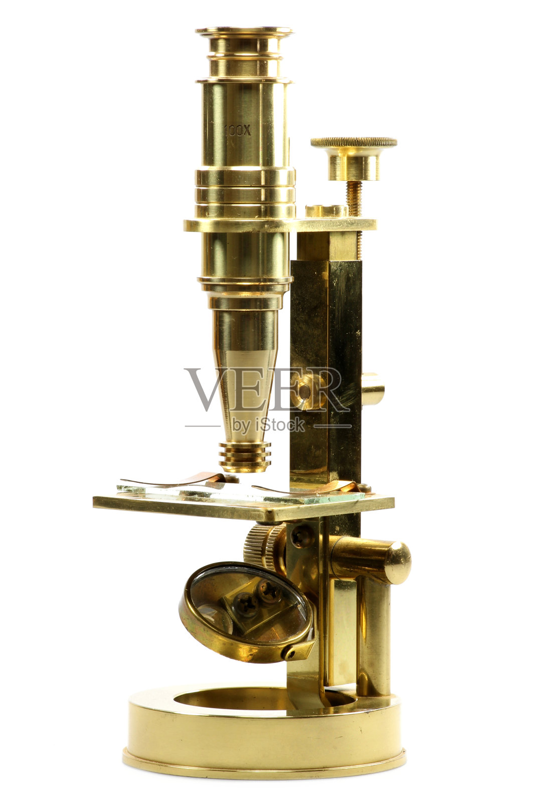 古黄铜显微镜照片摄影图片