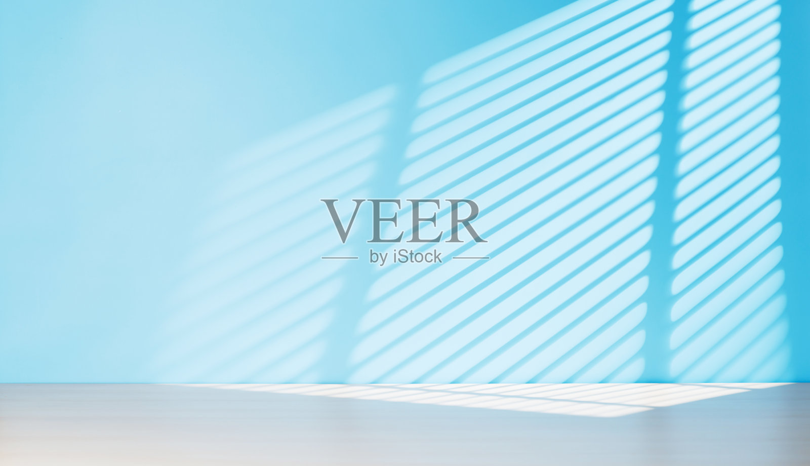 木桌和阳光墙，产品模板照片摄影图片