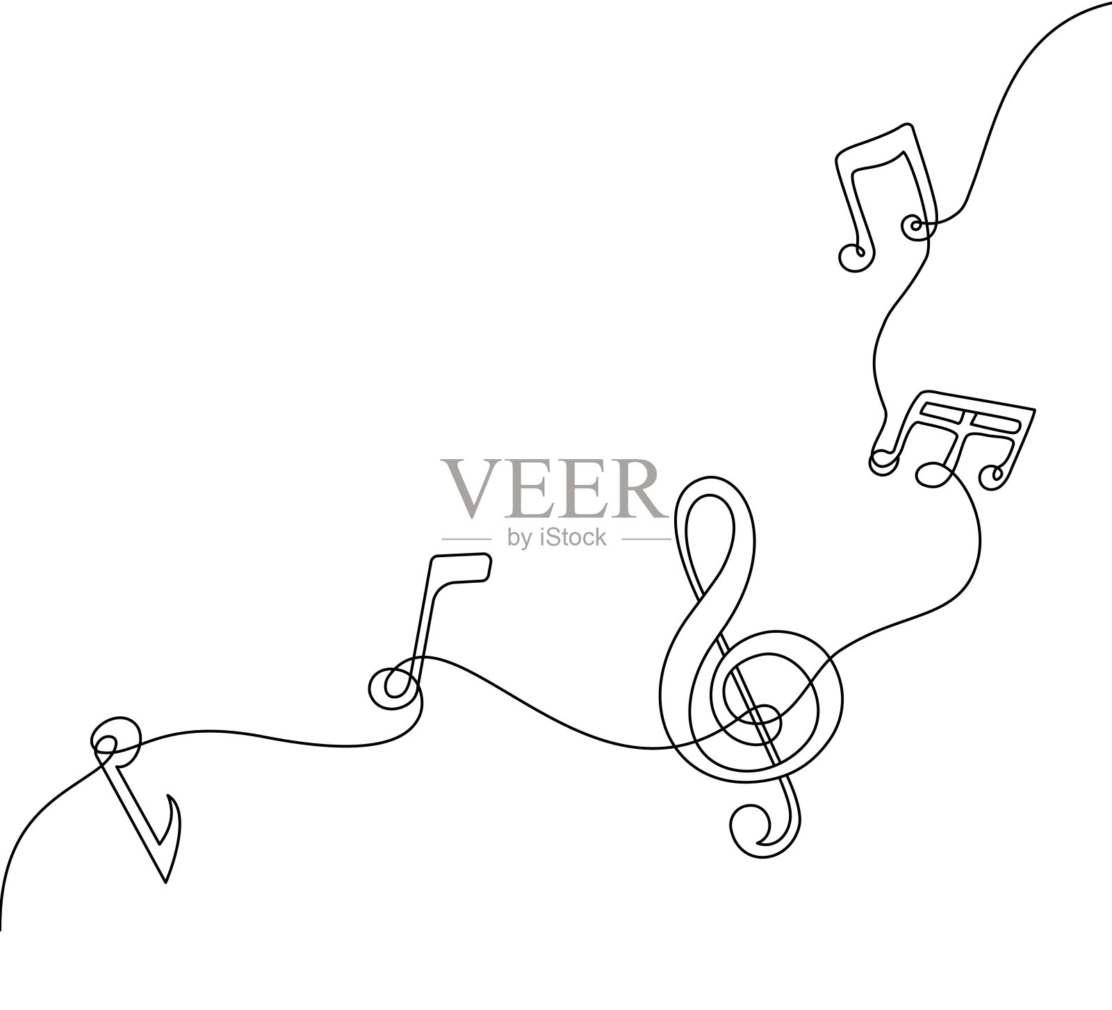 音乐剧线插画图片素材