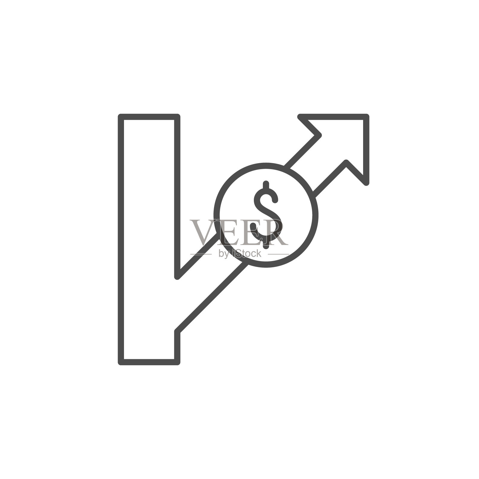 收费公路线轮廓图标插画图片素材