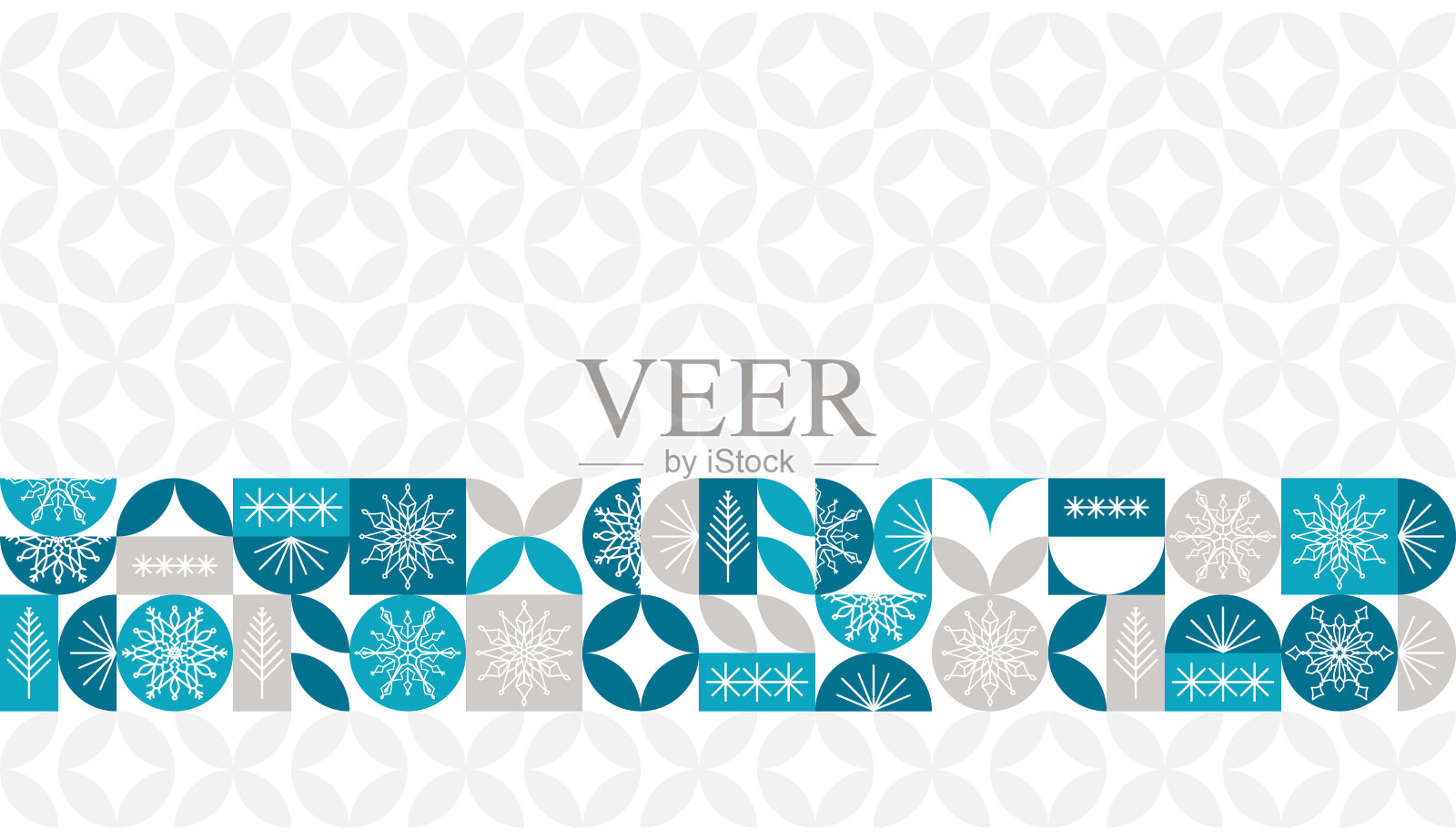 圣诞几何图案插画图片素材