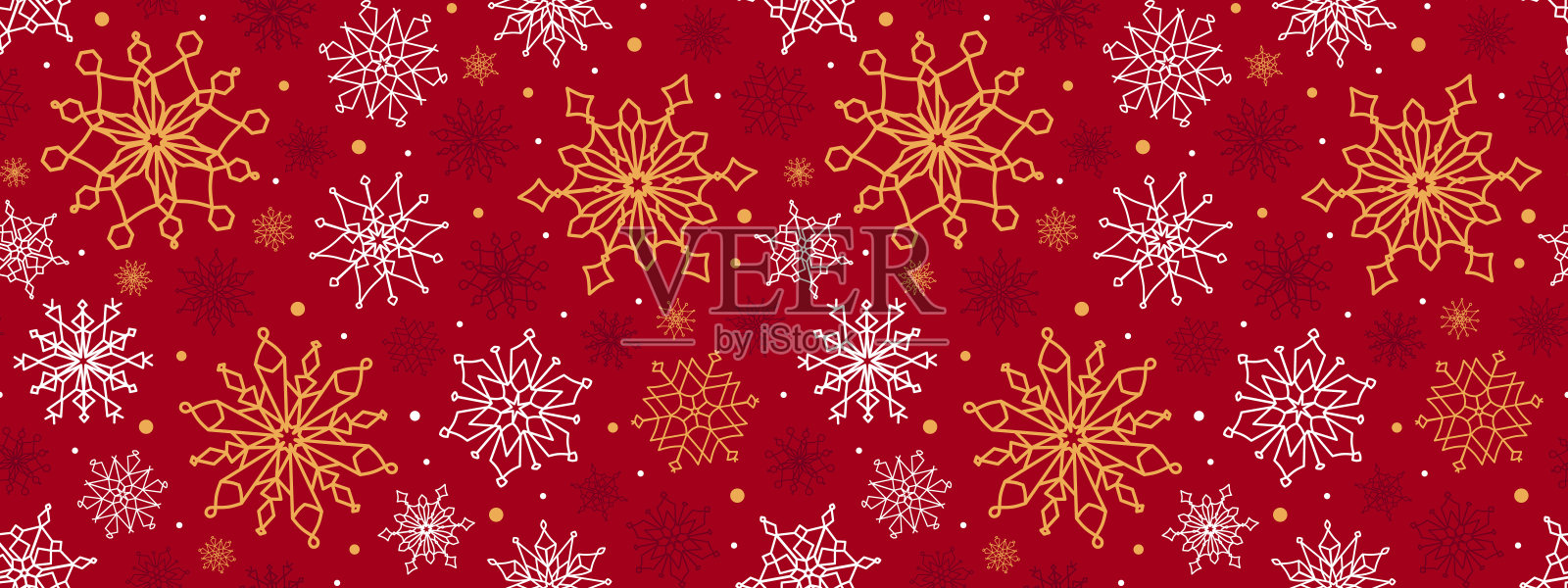 雪花无缝图案插画图片素材