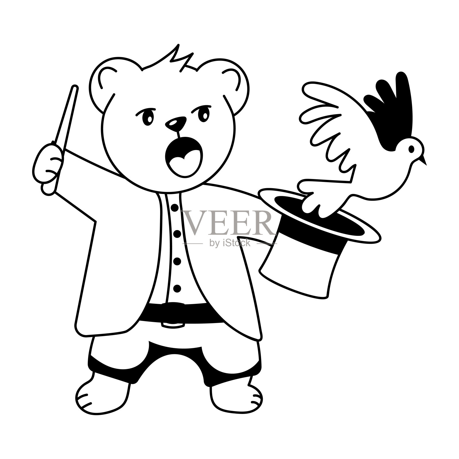 神奇的鸽子插画图片素材